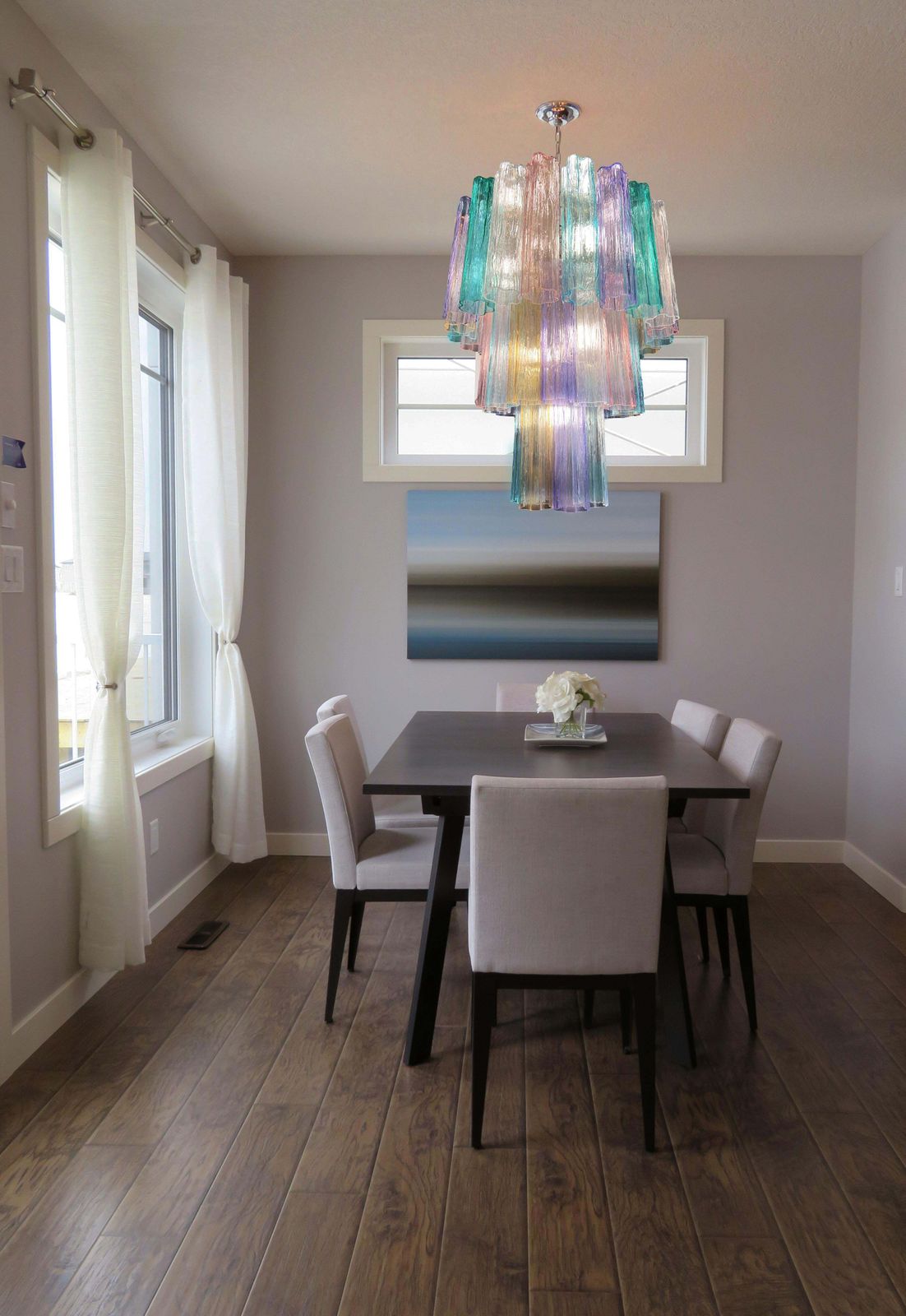 6151.0 Pair Multicolor Murano Chandelier By Valentina Planta photo