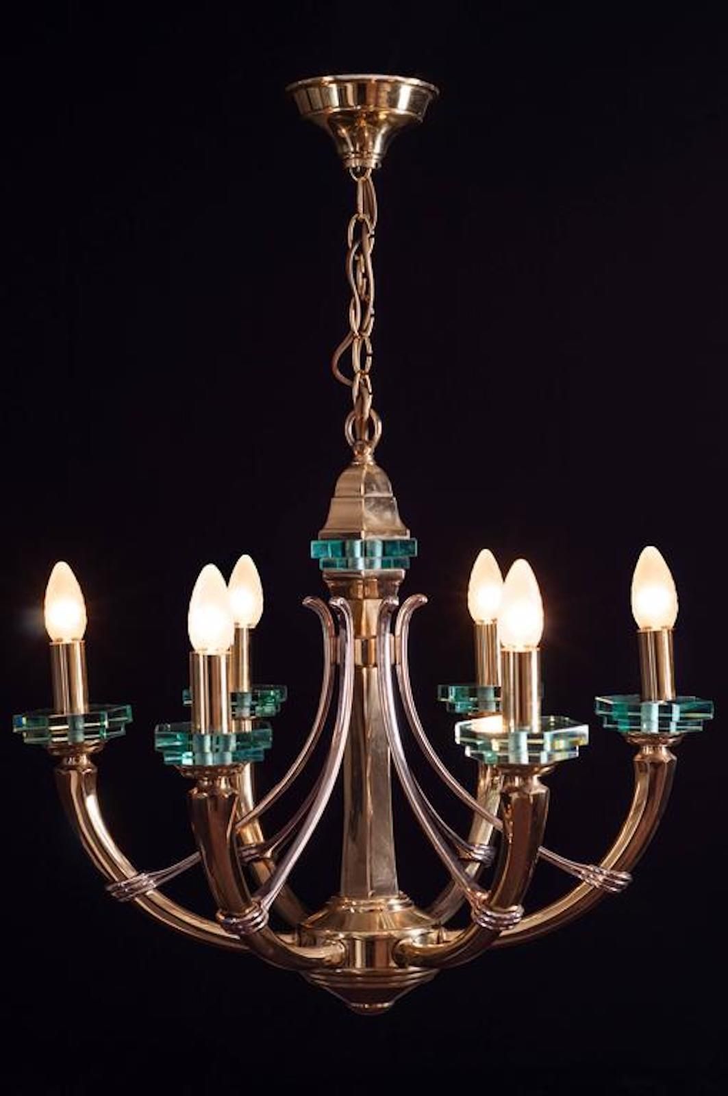 Lovely Chandelier Fontana Arte Style, 1960s photo furniture