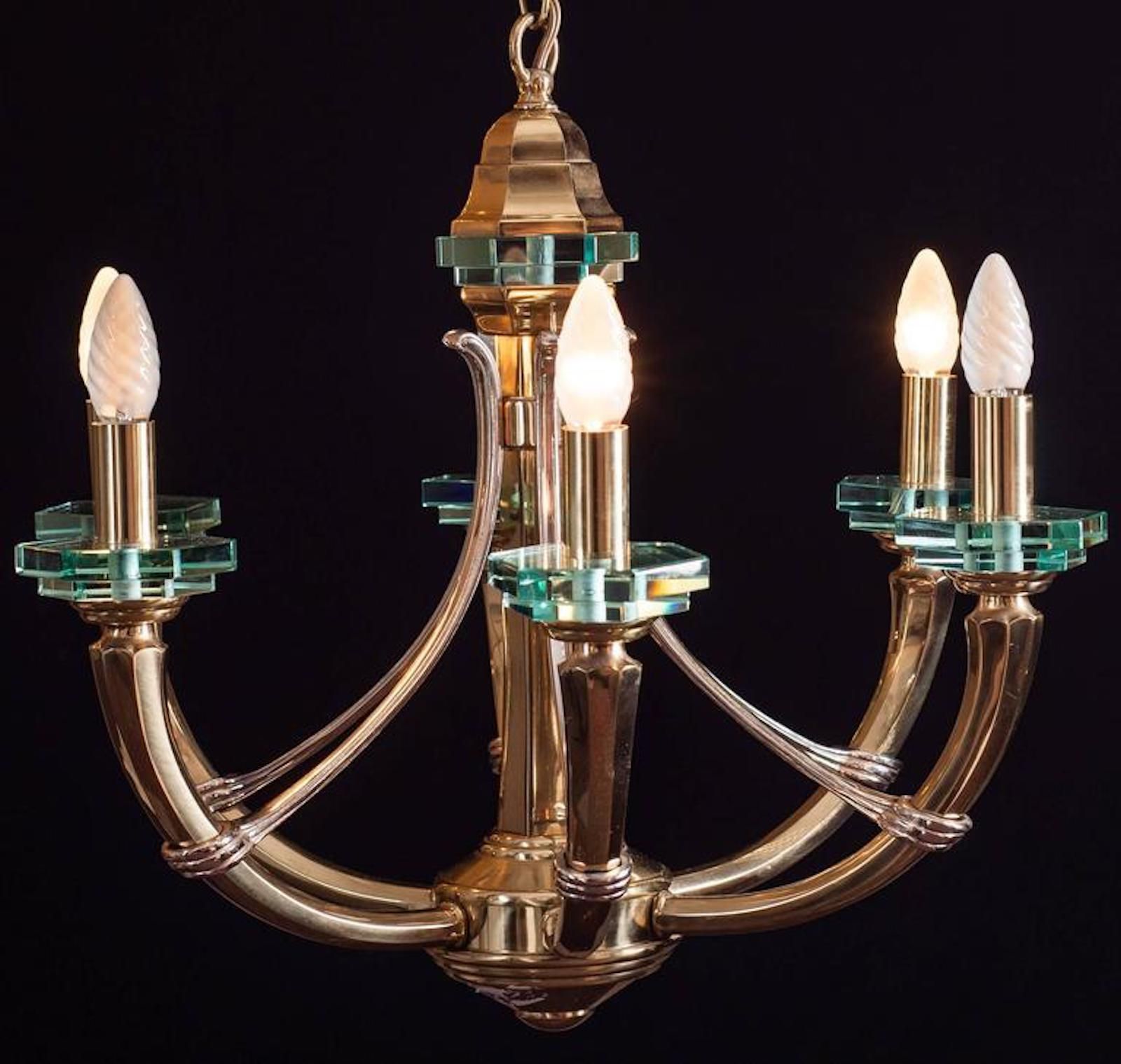 Lovely Chandelier Fontana Arte Style, 1960s photo buy