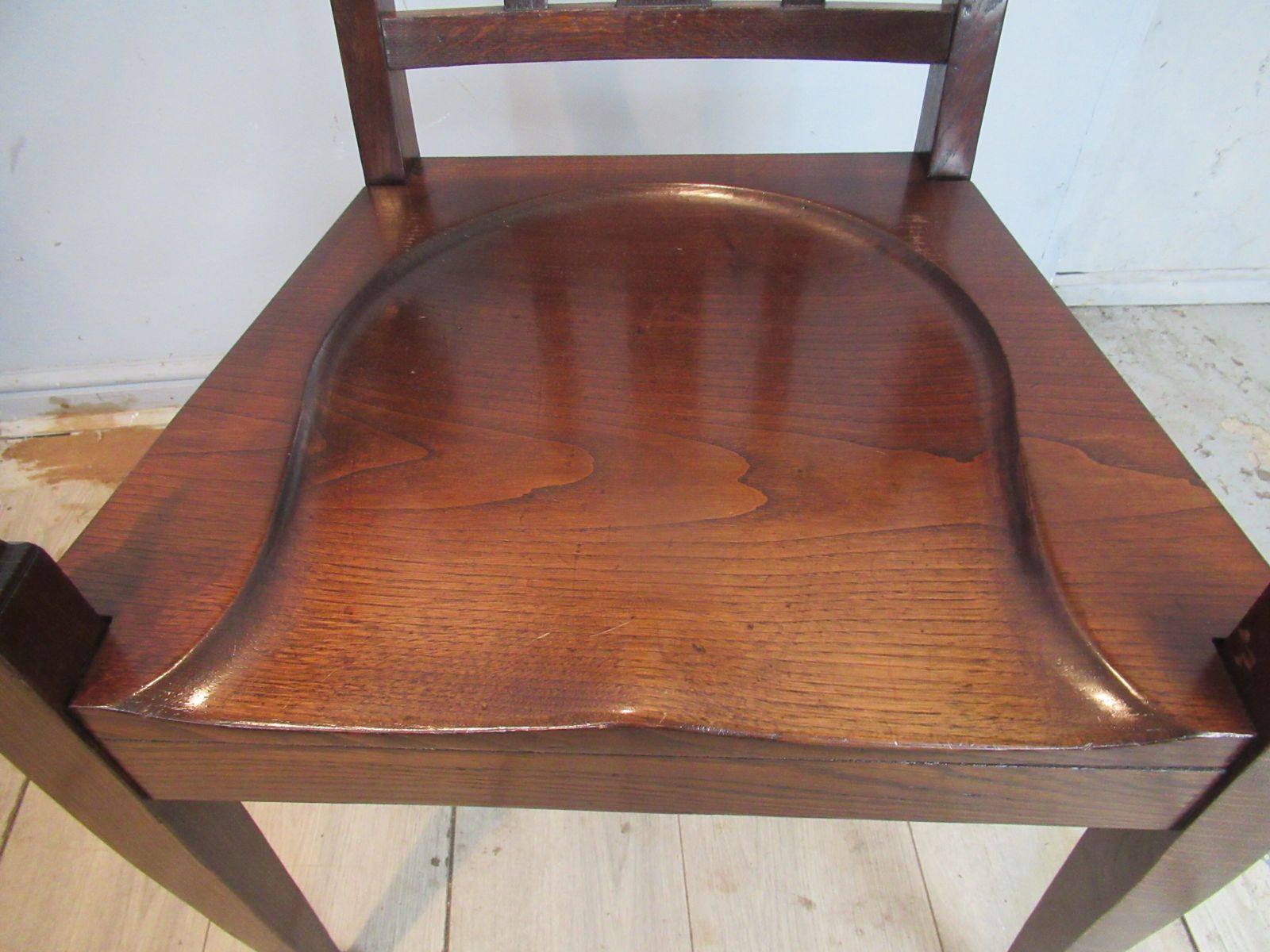 Pair Of Oak  Arm Chairs   By  J B Cockayne,  Sheffield photo vinterior