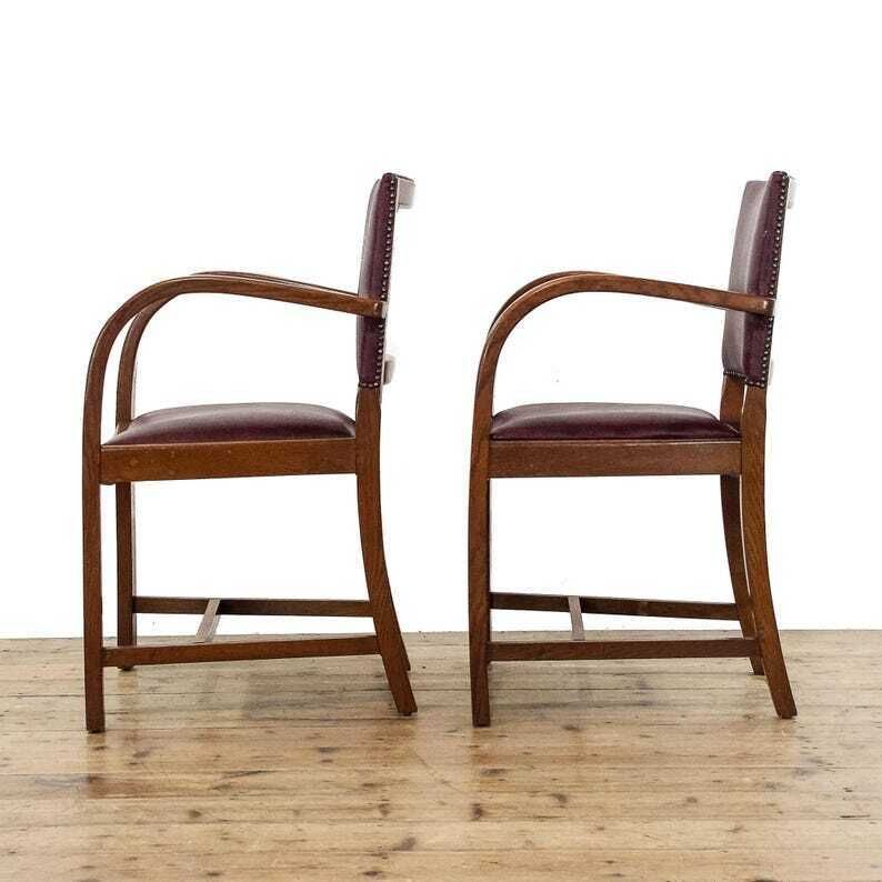 Two Vintage Art Deco Armchairs | Pair Of Chairs | Pair Of Antique Chairs | Antique Seating (M 5894) photo 695.0