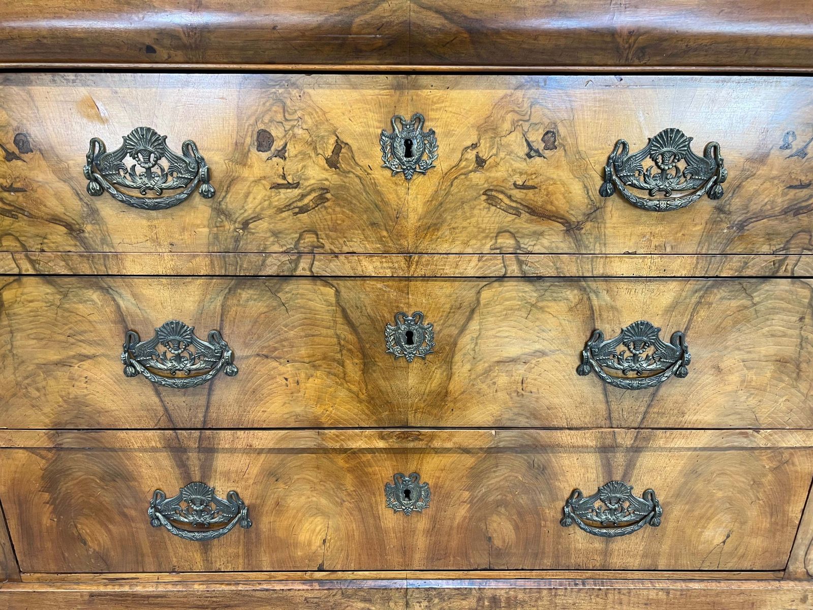 Napoleon III Chest Of Drawers With Swan And Crown Detailed Drawer Furniture photo vintage