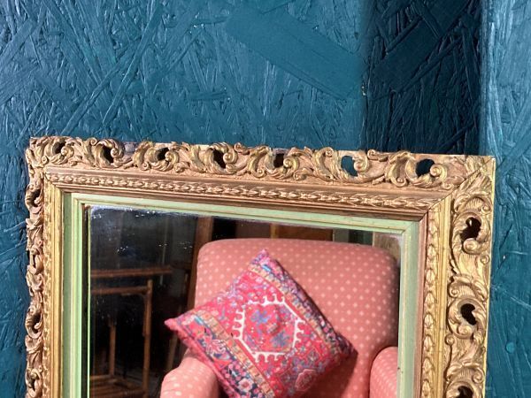 A Charming Antique Wood And Gesso Gilt Wall Mirror photo furniture