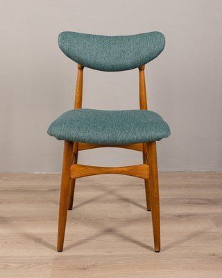 Vintage Italian Chairs In Green Fabric, 1960s, Set Of 4 photo furniture