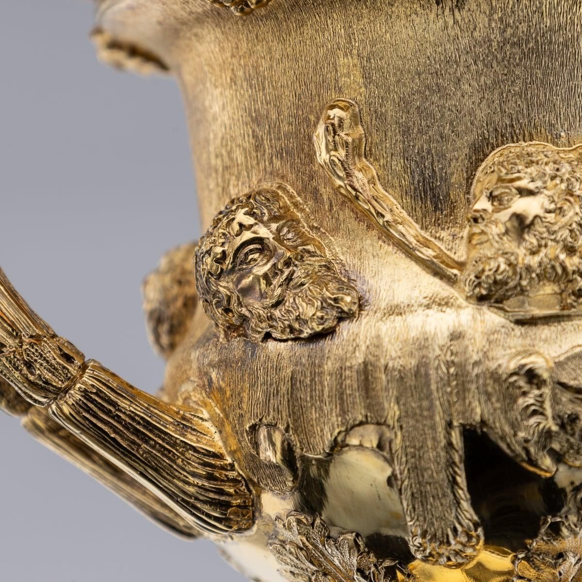 photo vintage 20th Century British Pair Of Solid Silver Gilt Warwick Vases, Asprey C.1914