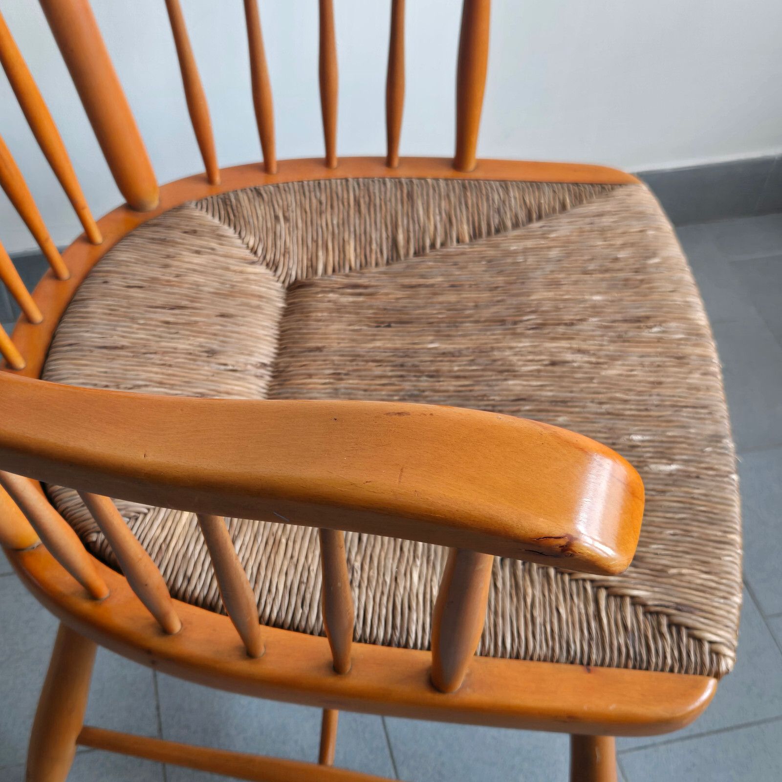 photo vinterior Vintage Arno Lambrecht Armchair For Wks Mobel 1950 & Hetre & Reed 50s 1950s