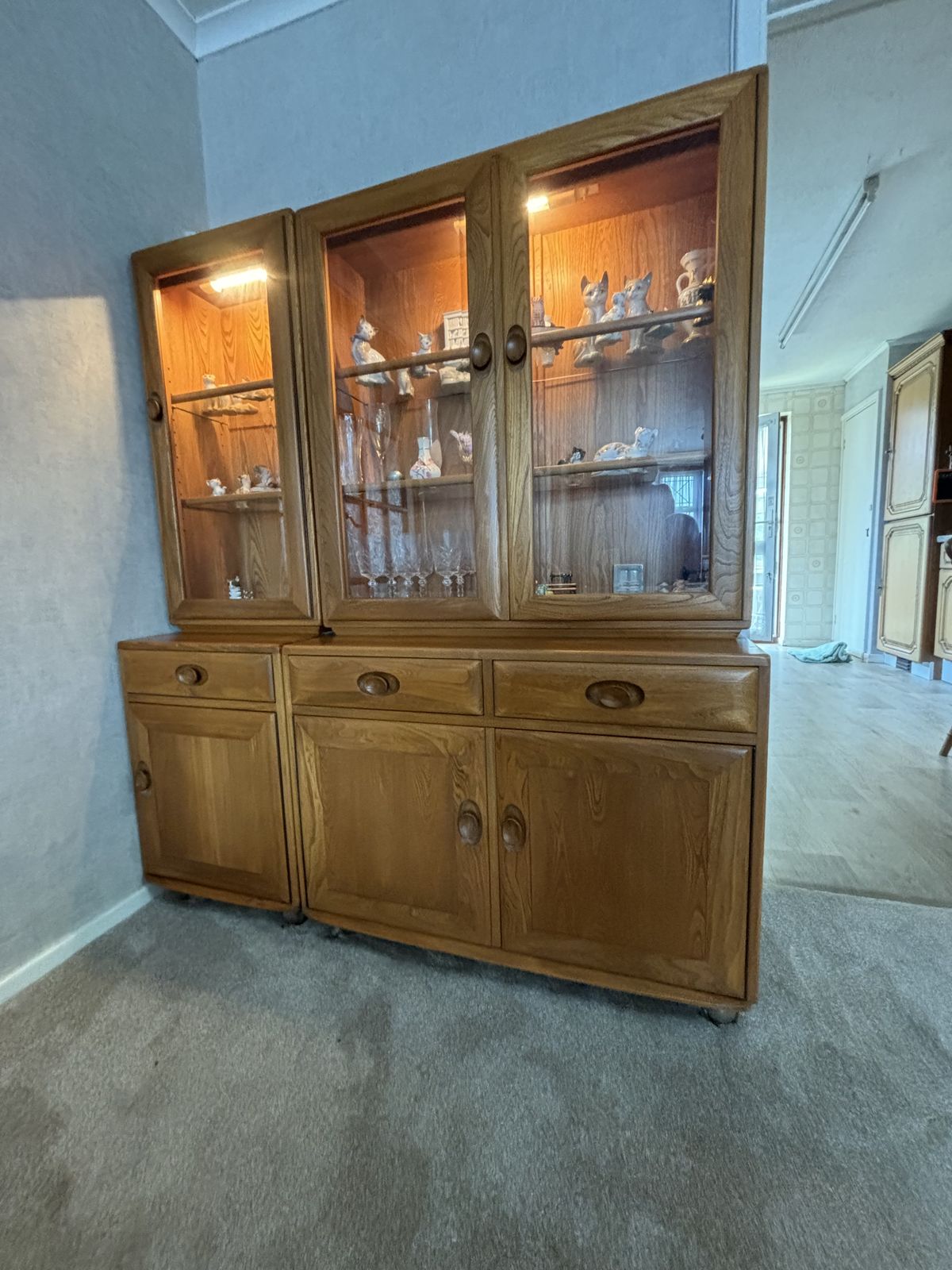 Errol Windsor Matching Double And Single Display Cabinets