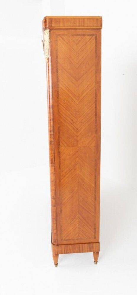 Sheraton Revival Display Cabinet Bookcase Satinwood 1880 photo Furniture