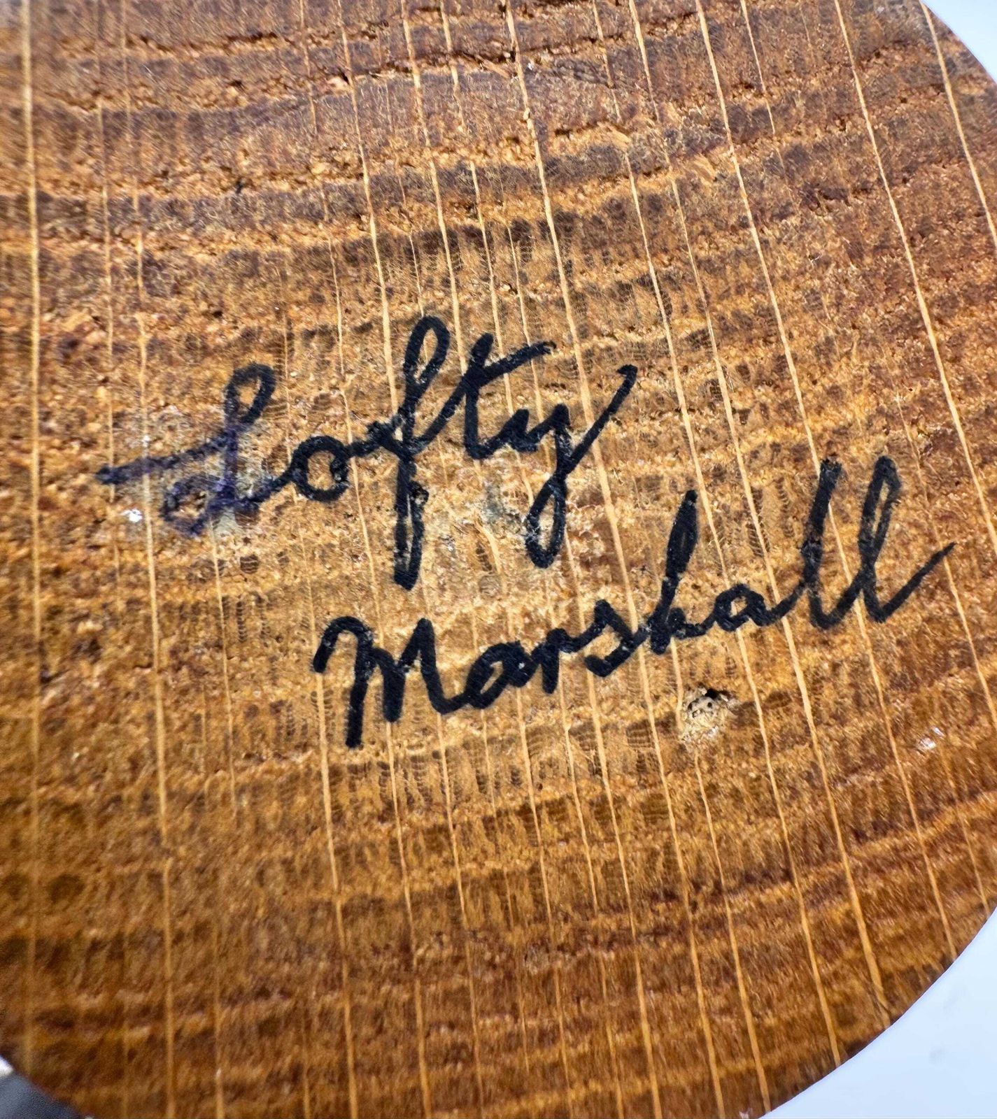 photo furniture Hand Crafed Wood Inlaid Vase, Signed, Turned Wood Vase