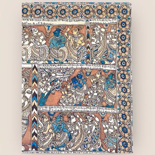 Kalamkari Temple Painting From South India (Hindu Art) photo vinterior