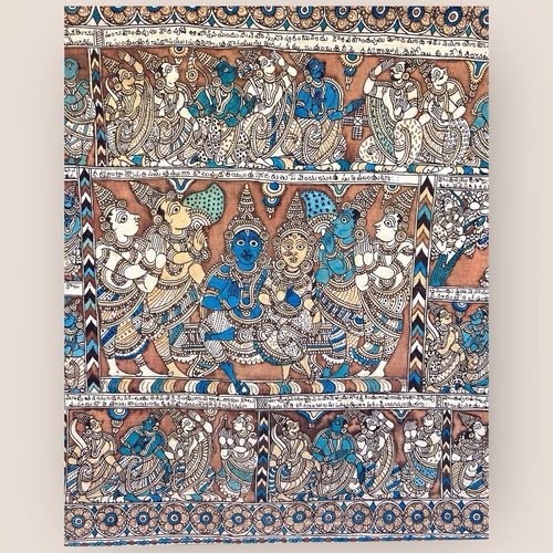 photo vinterior Kalamkari Temple Painting From South India (Hindu Art)