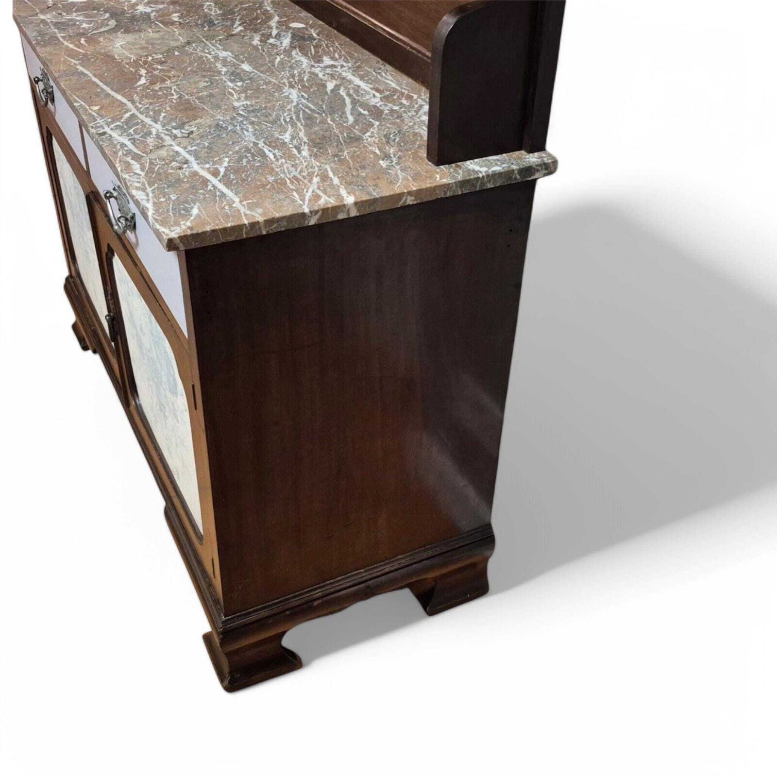 Antique Edwardian Marble Topped Washstand Cupboard By Wadham And Sons Ltd Circa 1910 photo Furniture