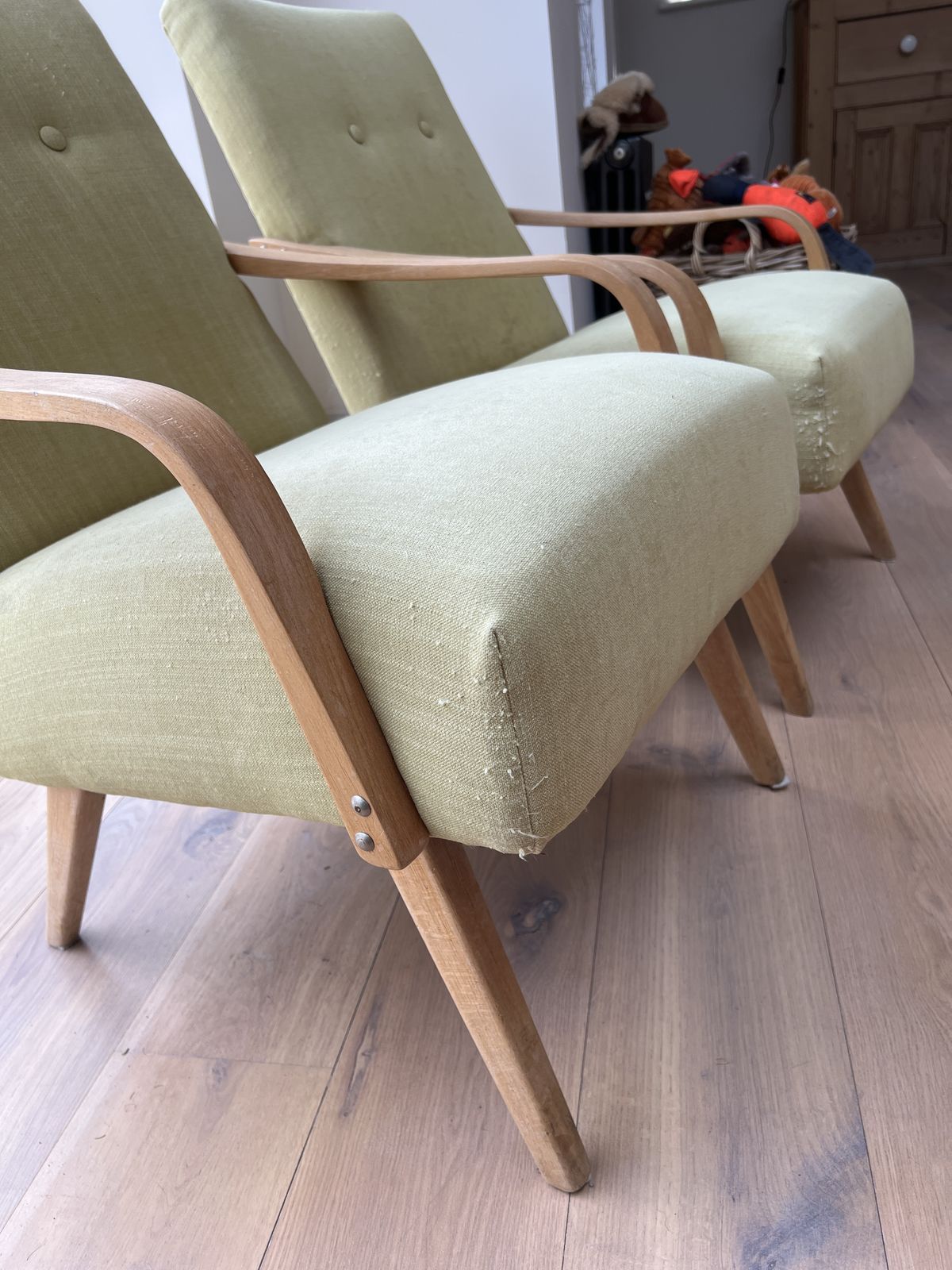 Pair Of Czech Mid Century Armchairs  Jaroslav Smidek photo for sale