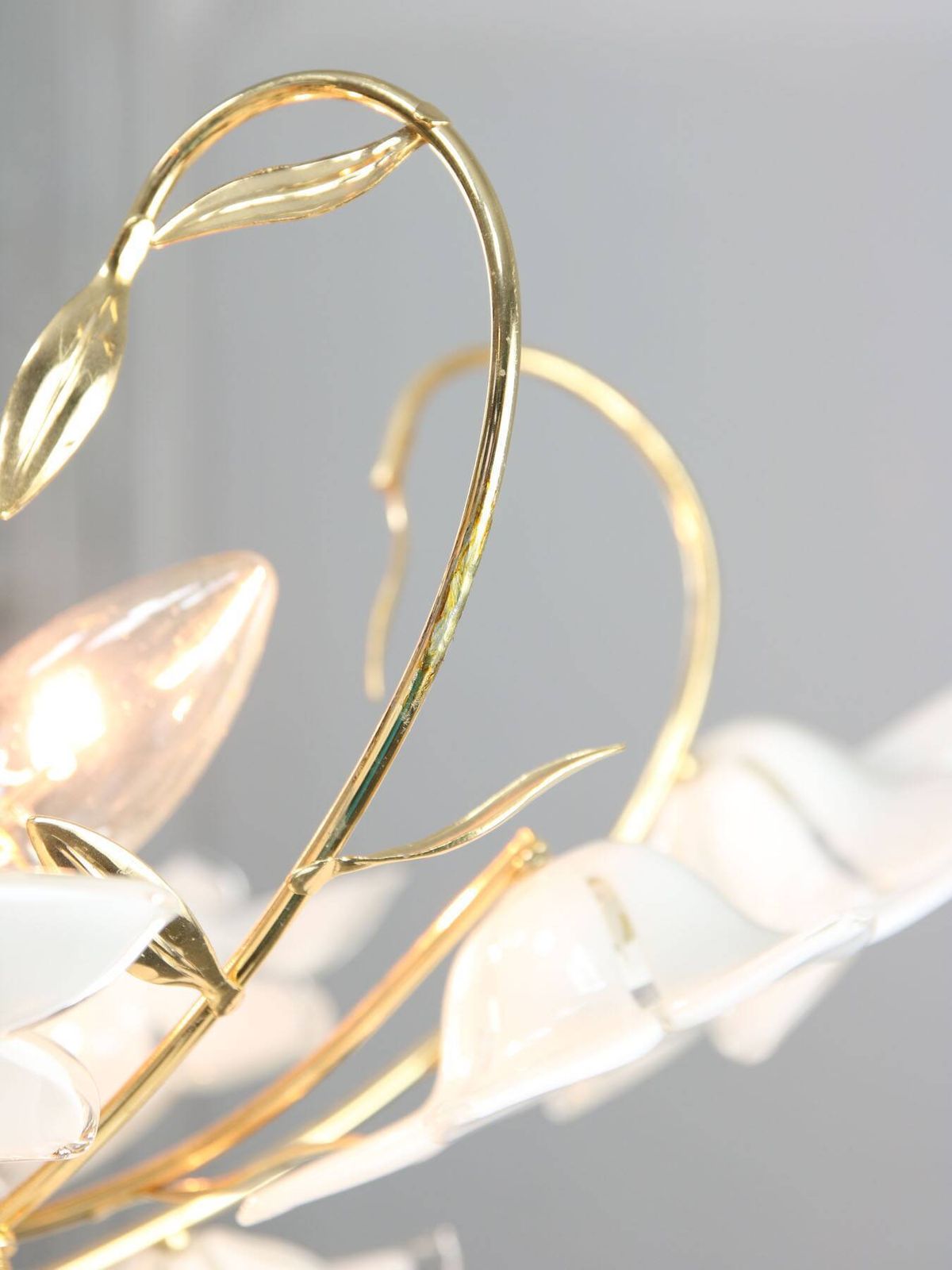 photo for sale Vintage Italian Murano Glass Flower Chandelier