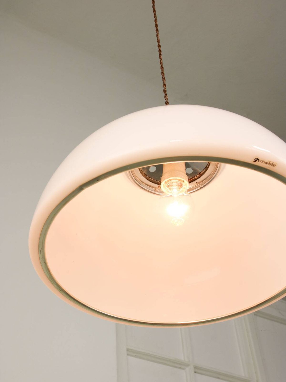 Space Age White Pendant By Luigi Massoni For Guzzini, 1960s photo 515.0