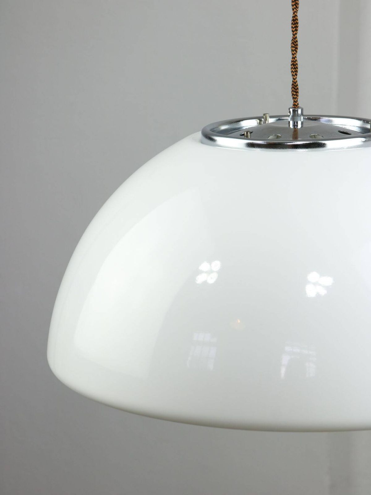 Space Age White Pendant By Luigi Massoni For Guzzini, 1960s photo buy
