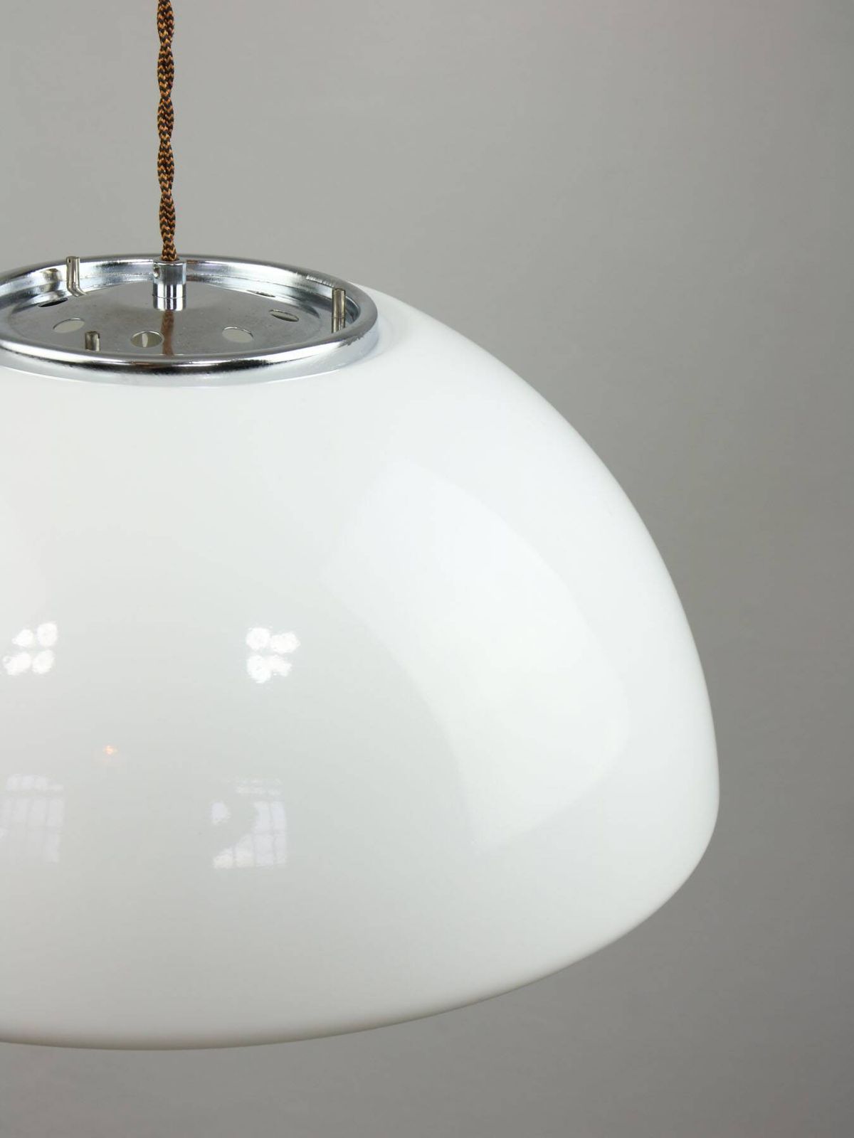 Space Age White Pendant By Luigi Massoni For Guzzini, 1960s photo vintage