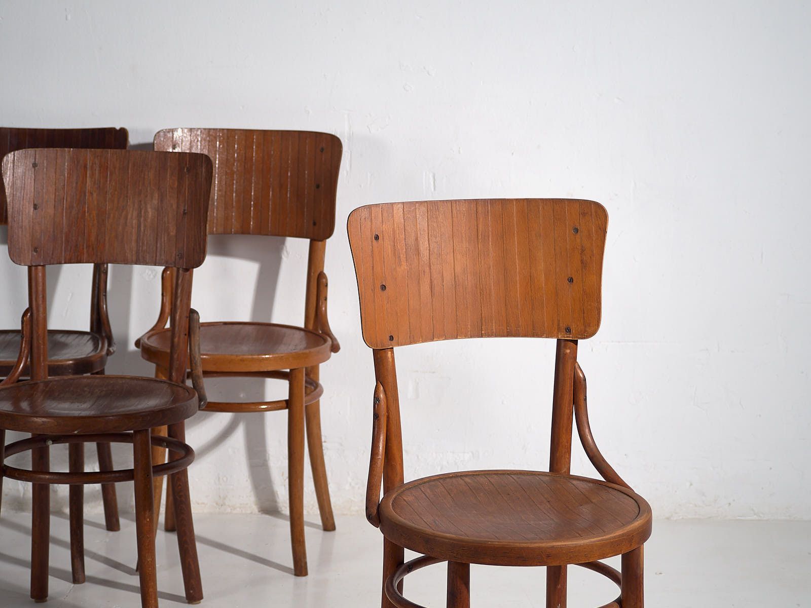Antique Bentwood Chairs (C.1940). Set Of 4 Pieces #5 photo furniture