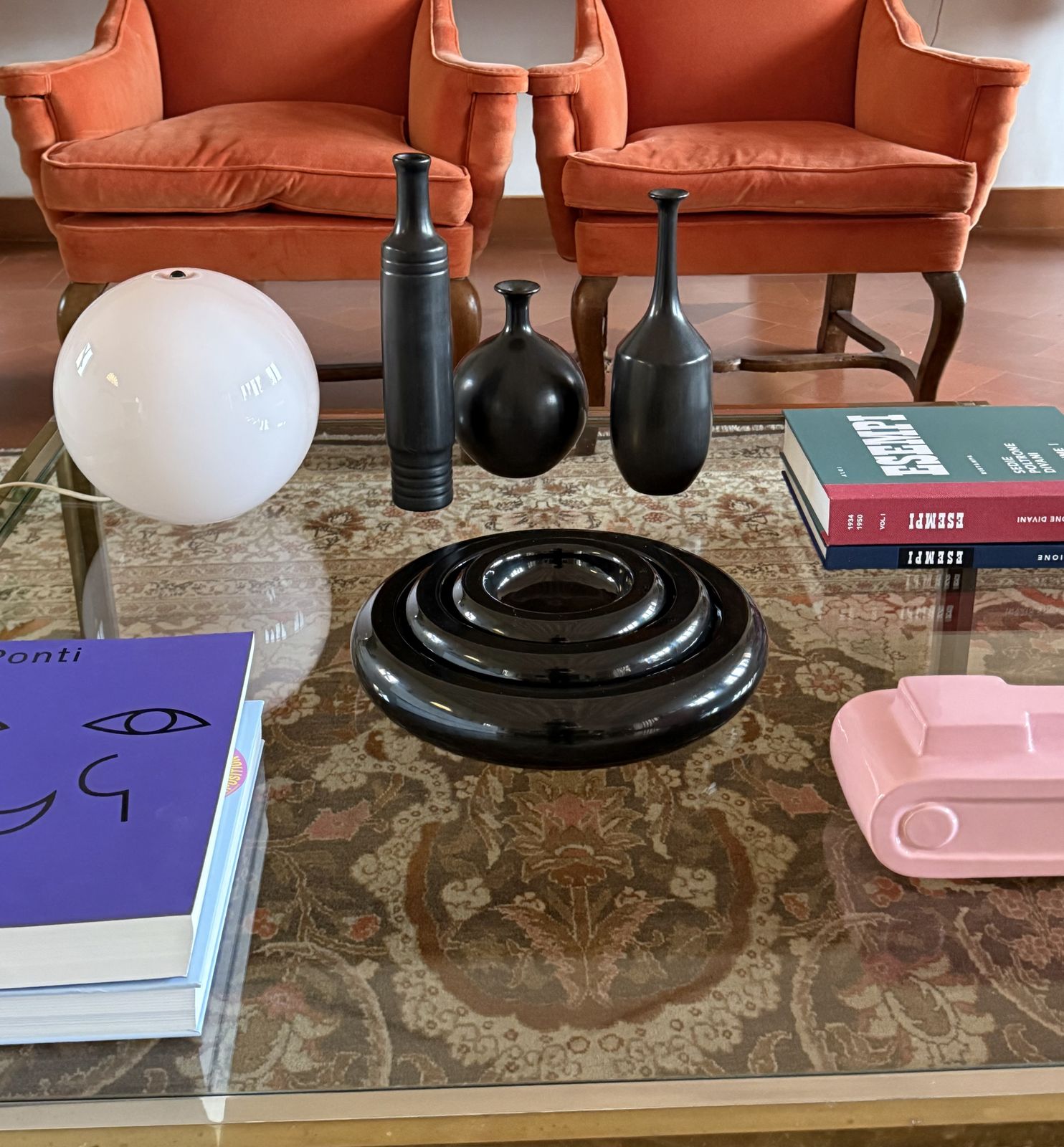 Space Age Stacked Ceramic Ashtrays / Vide Poche / Centerpiece, Italy 1970s photo furniture