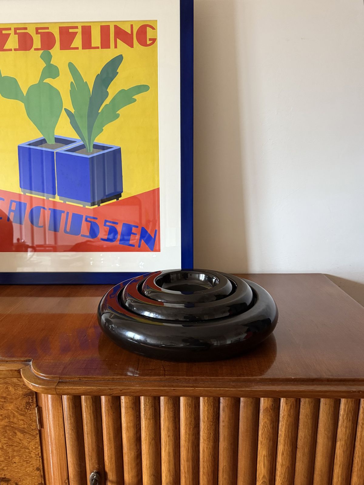 Space Age Stacked Ceramic Ashtrays / Vide Poche / Centerpiece, Italy 1970s photo vintage
