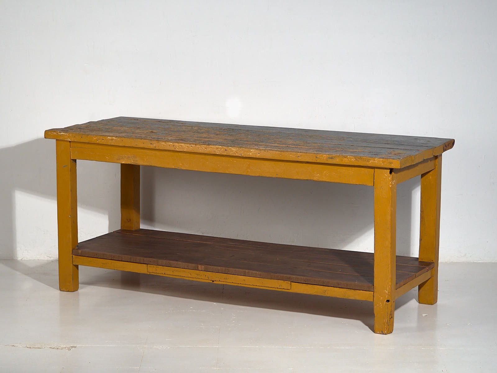 Table d'époque allongée avec tablette inférieure (vers 1920) #17 photo vintage