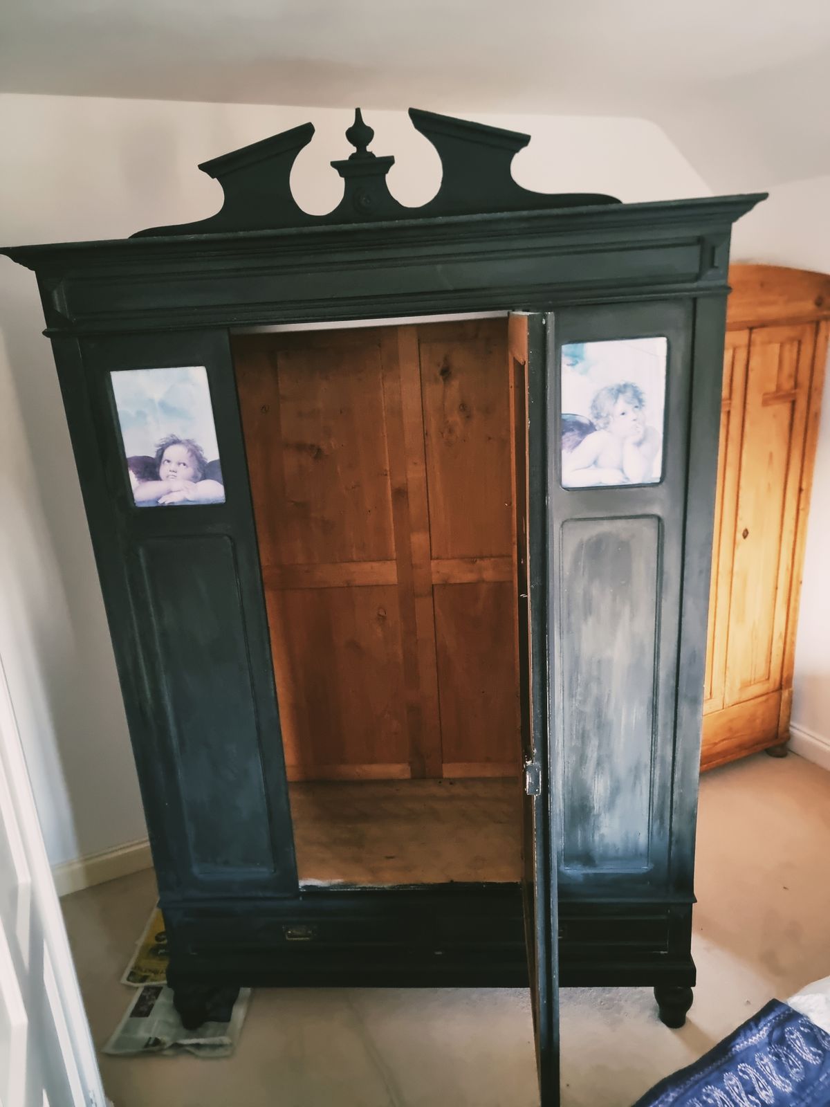 French Antique Wardrobe / Armoire 1880 1920s photo 190.0
