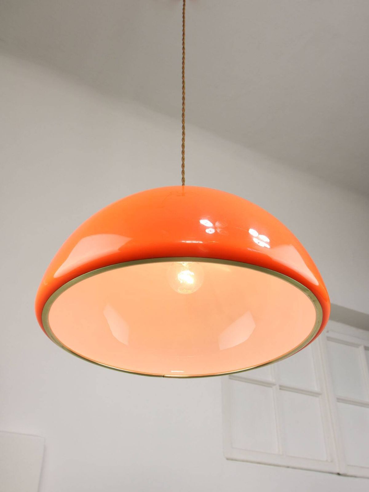 Space Age Cabras Pendant Lamp By Luigi Massoni For Guzzini, 1960s photo vinterior
