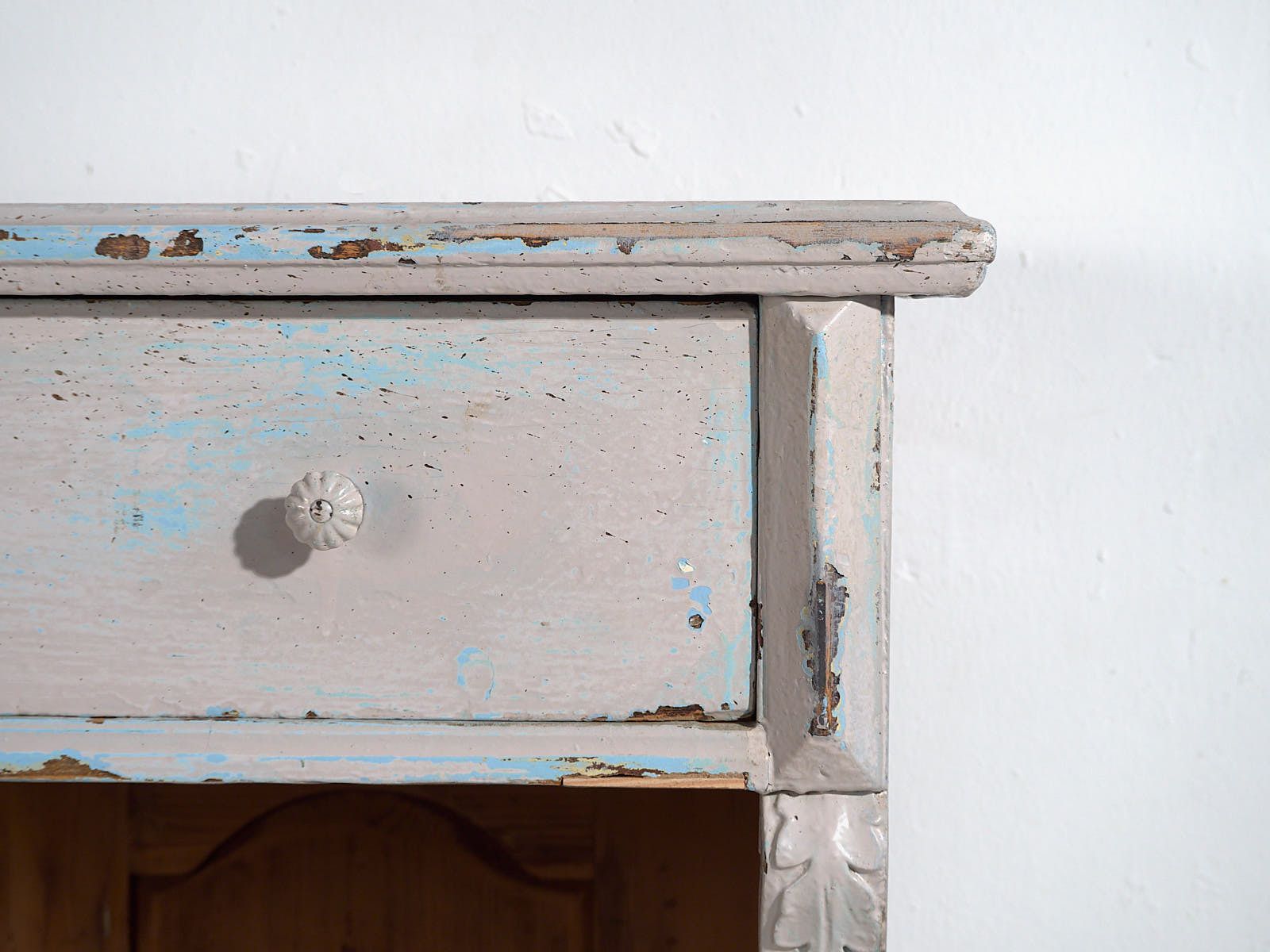 Antique Blue Patina Shop Counter (C.1940) #81 photo buy