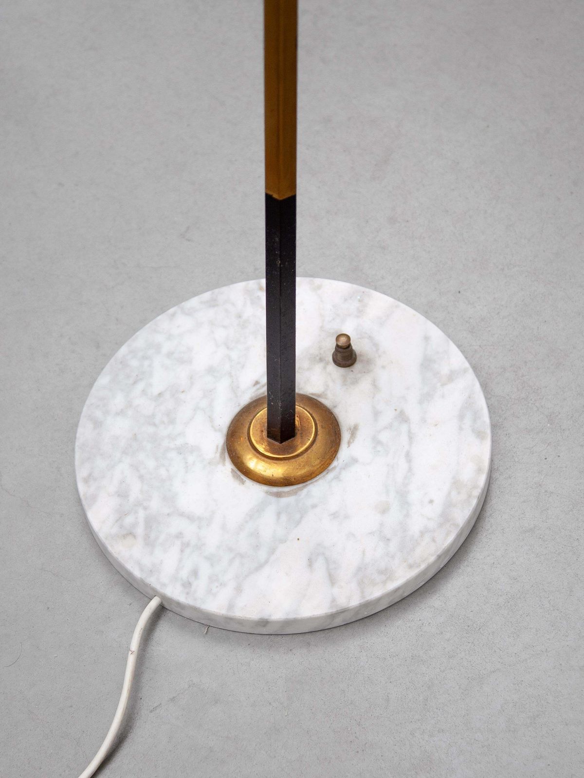 Stilnovo Red Glass Shade Floor Lamp, 1960 Designed By Vistosi photo vinterior