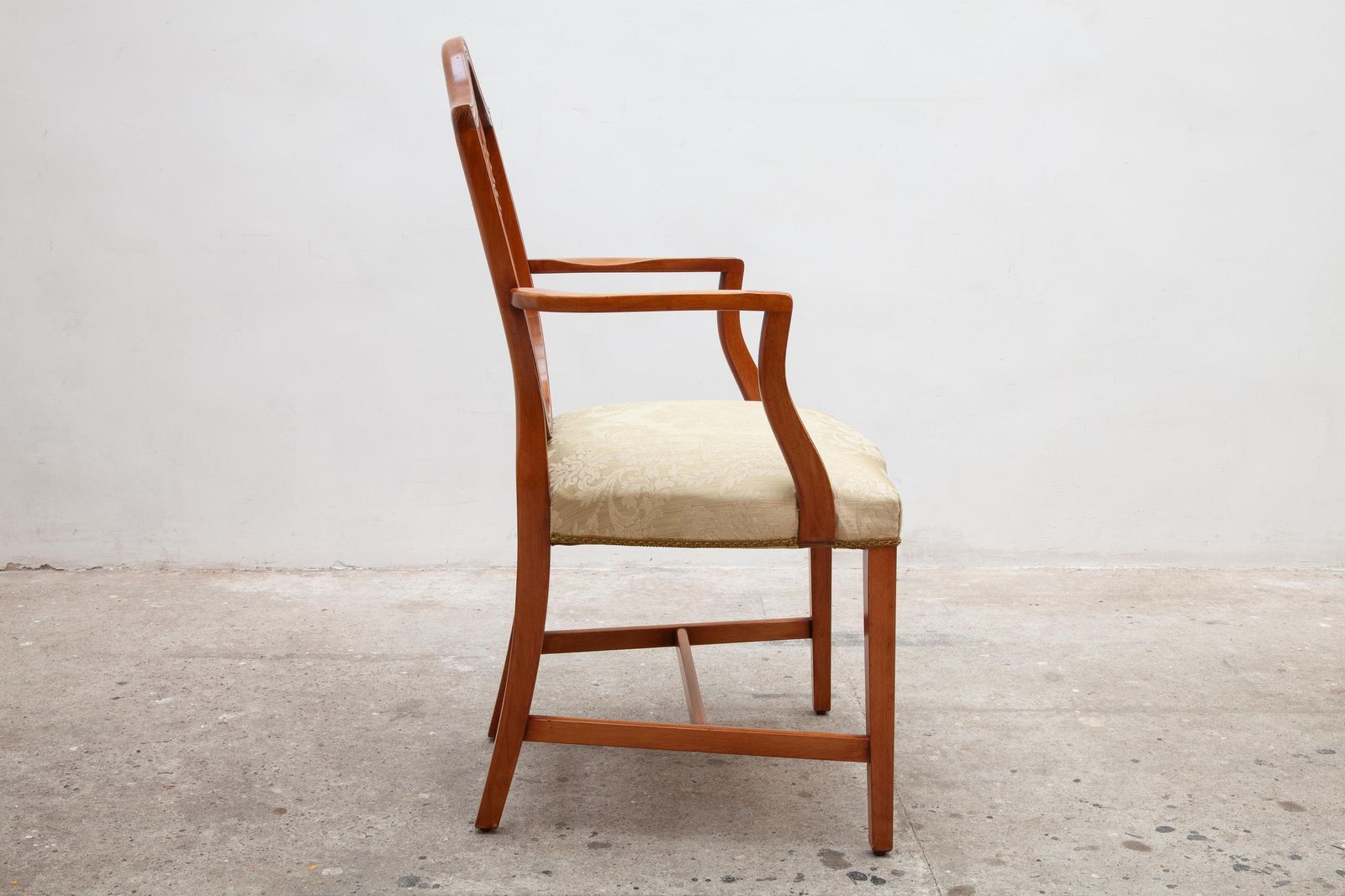 Shield Back Wheatsheaf Design Dining Arm Chairs In Style Of Hepplewhite photo Furniture