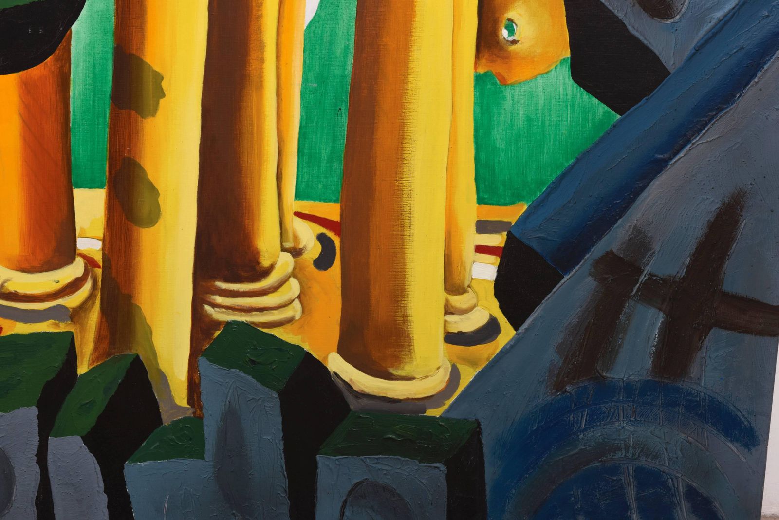 Large Painting By Cesar Bailleux, His Imagination "The Tempel" 1989 photo for sale