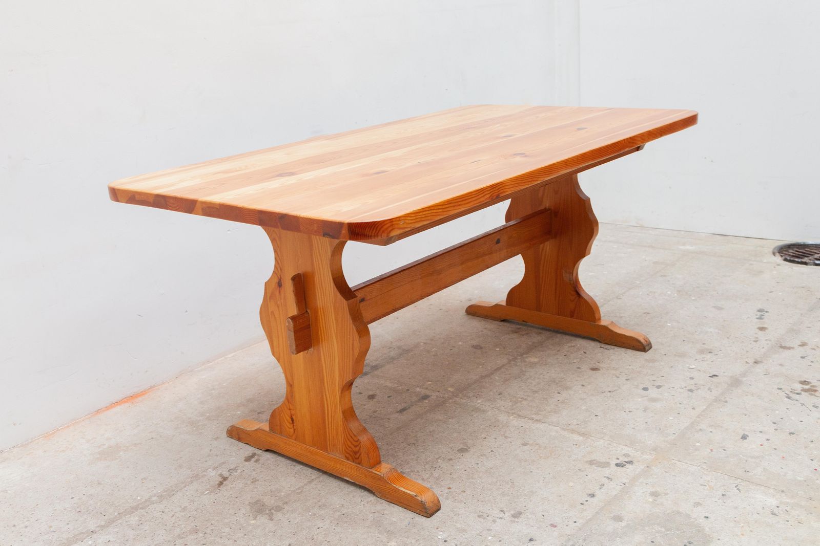 Alpine Inspired Brutalist Dining Table In Style Of Charlotte Perriand, 1960s photo buy