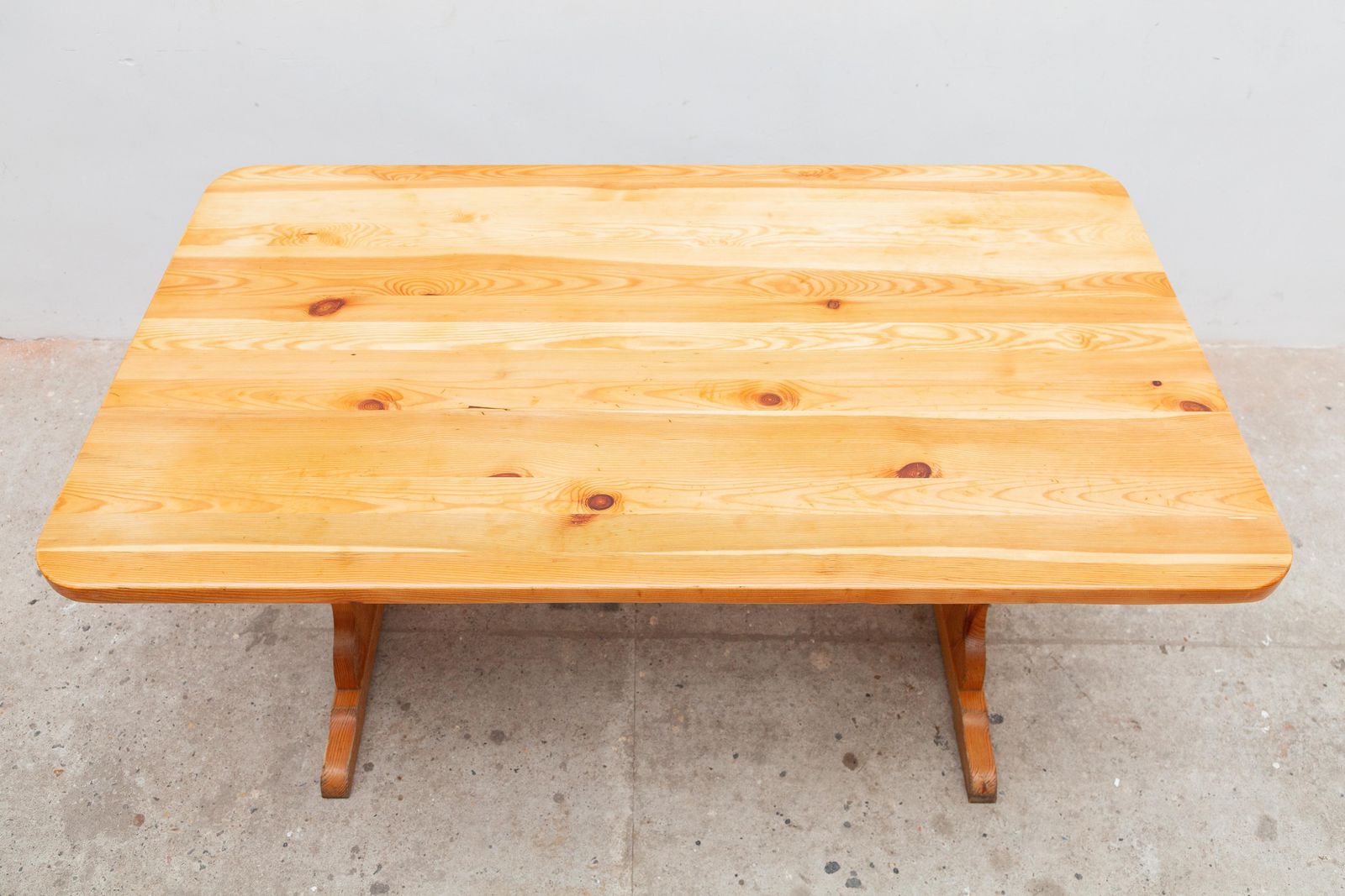 photo furniture Alpine Inspired Brutalist Dining Table In Style Of Charlotte Perriand, 1960s