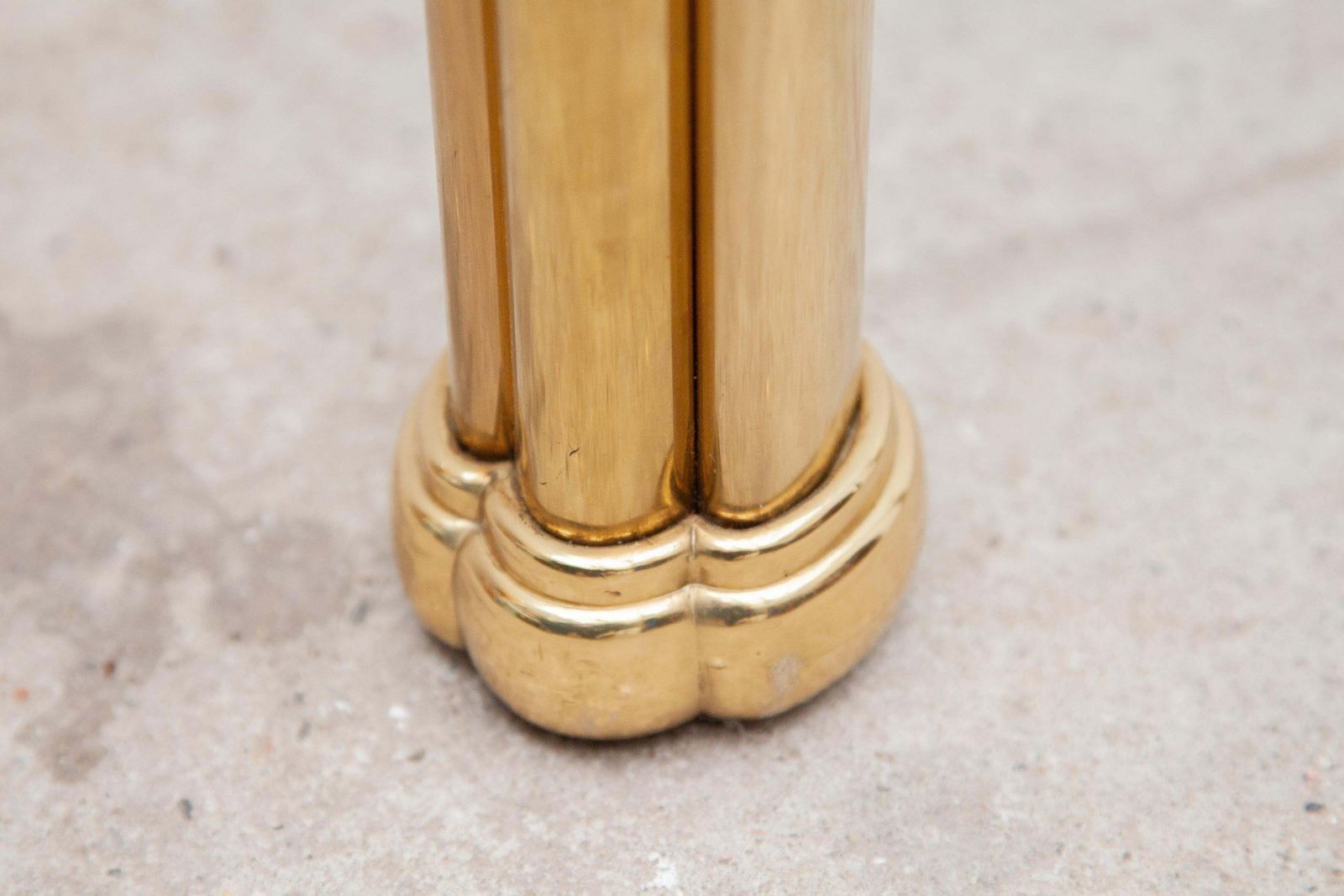 Furniture Set Of Two Brass Side Tables With Abstract Swan Neck photo