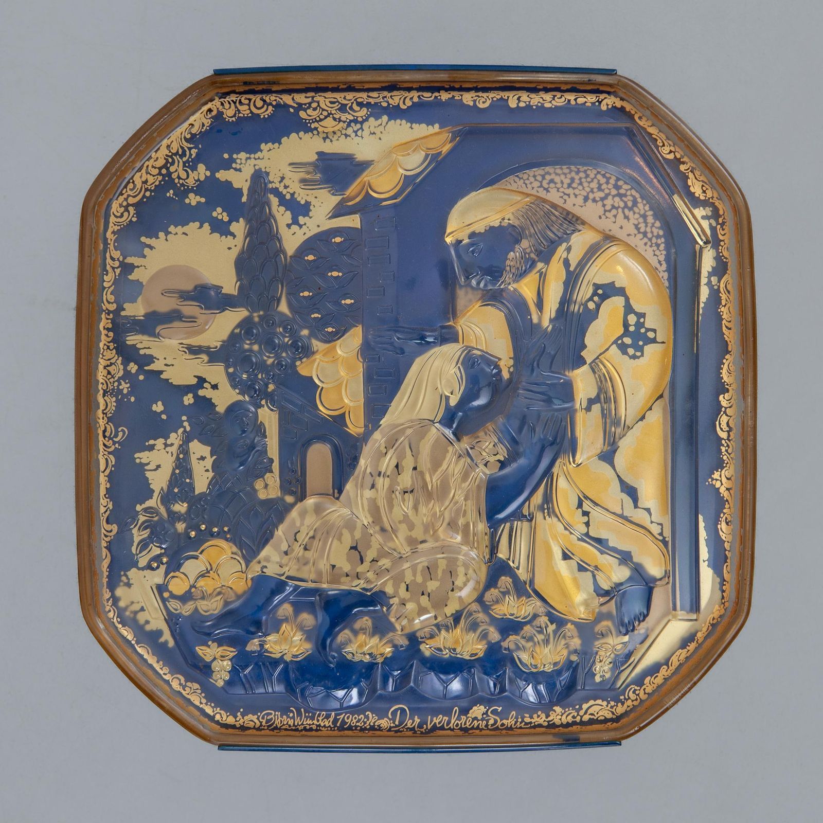 Glass Art Wall Mounted Parable Of The Prodigal Son By  Bjorn Wiinblad, Rosenthal photo furniture
