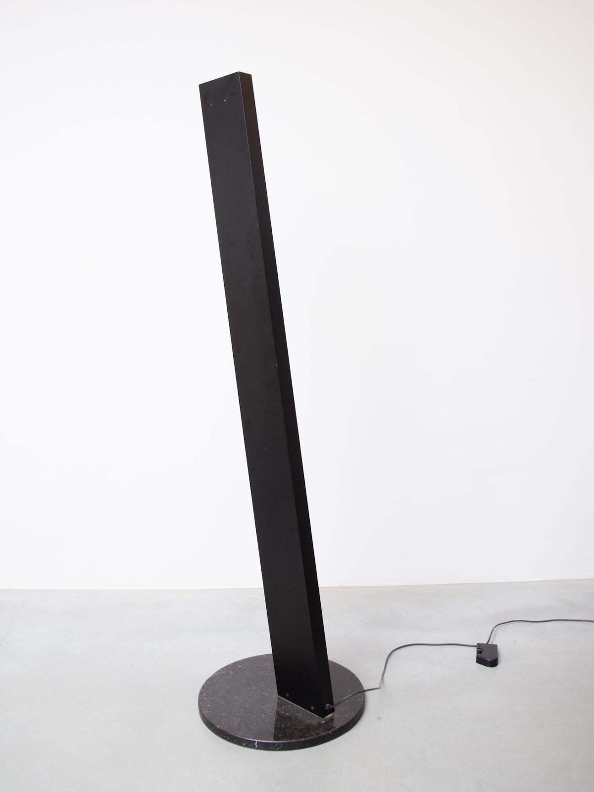 Floor Lamp Large Black Plated Metal Uplighter, 1980s By Poltrona Frau photo Lighting