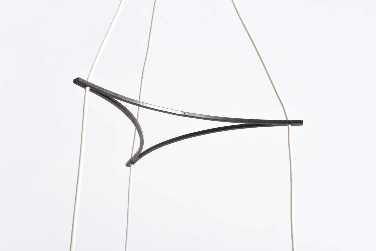 Glass Brass Pendant Three Light Cylinder White Stripe Shades, Tapio Wirkkala photo buy
