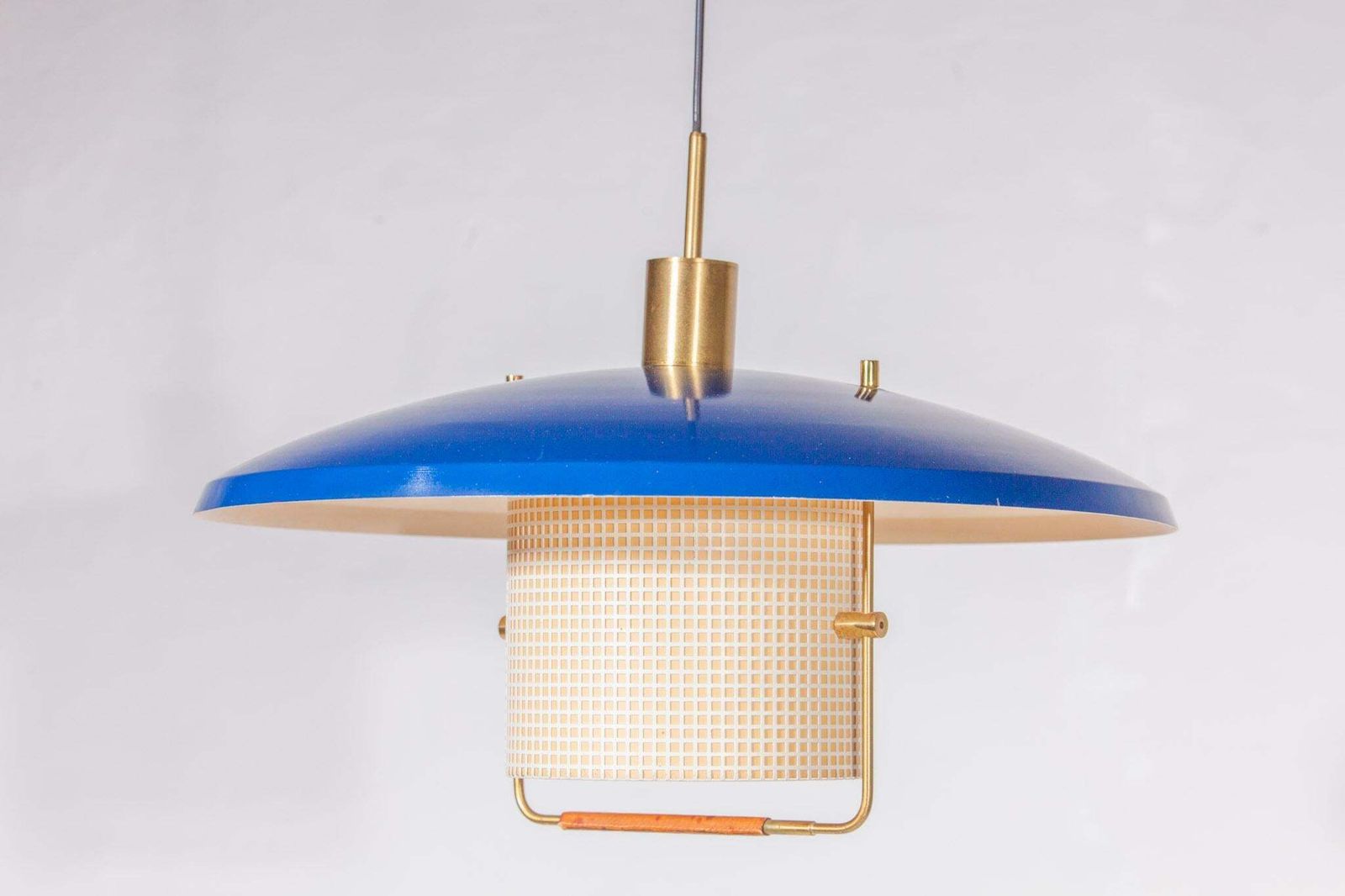1950s Blue Counterweight Pendant By Gaetano Sciolari For Stilnovo photo furniture