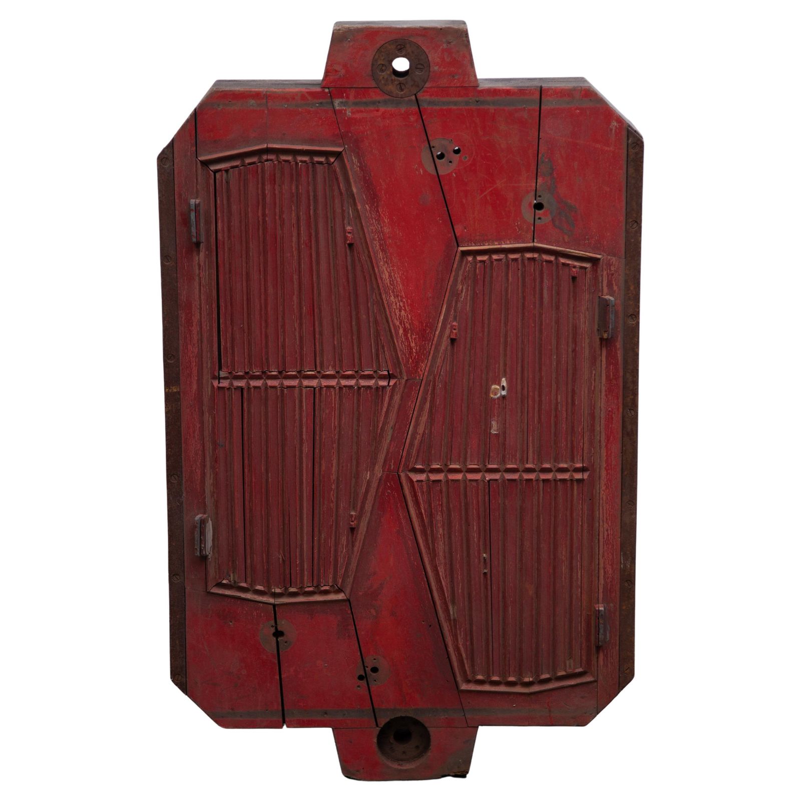 Machine Age Industrial Wooden Foundry Mold For A Chrome Car Grill, France, 1950s photo furniture