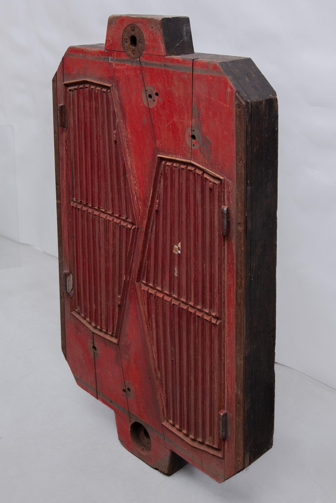 Machine Age Industrial Wooden Foundry Mold For A Chrome Car Grill, France, 1950s photo 1801.0