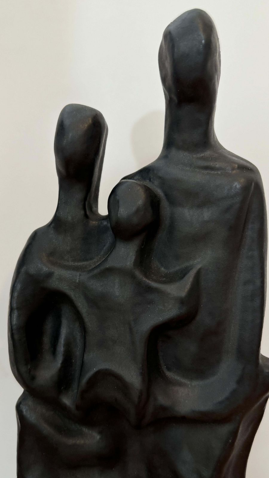 504.0 Abstract Family Sculpture In Black Glaze By Elie Van Damme, Belgium, 1960s photo