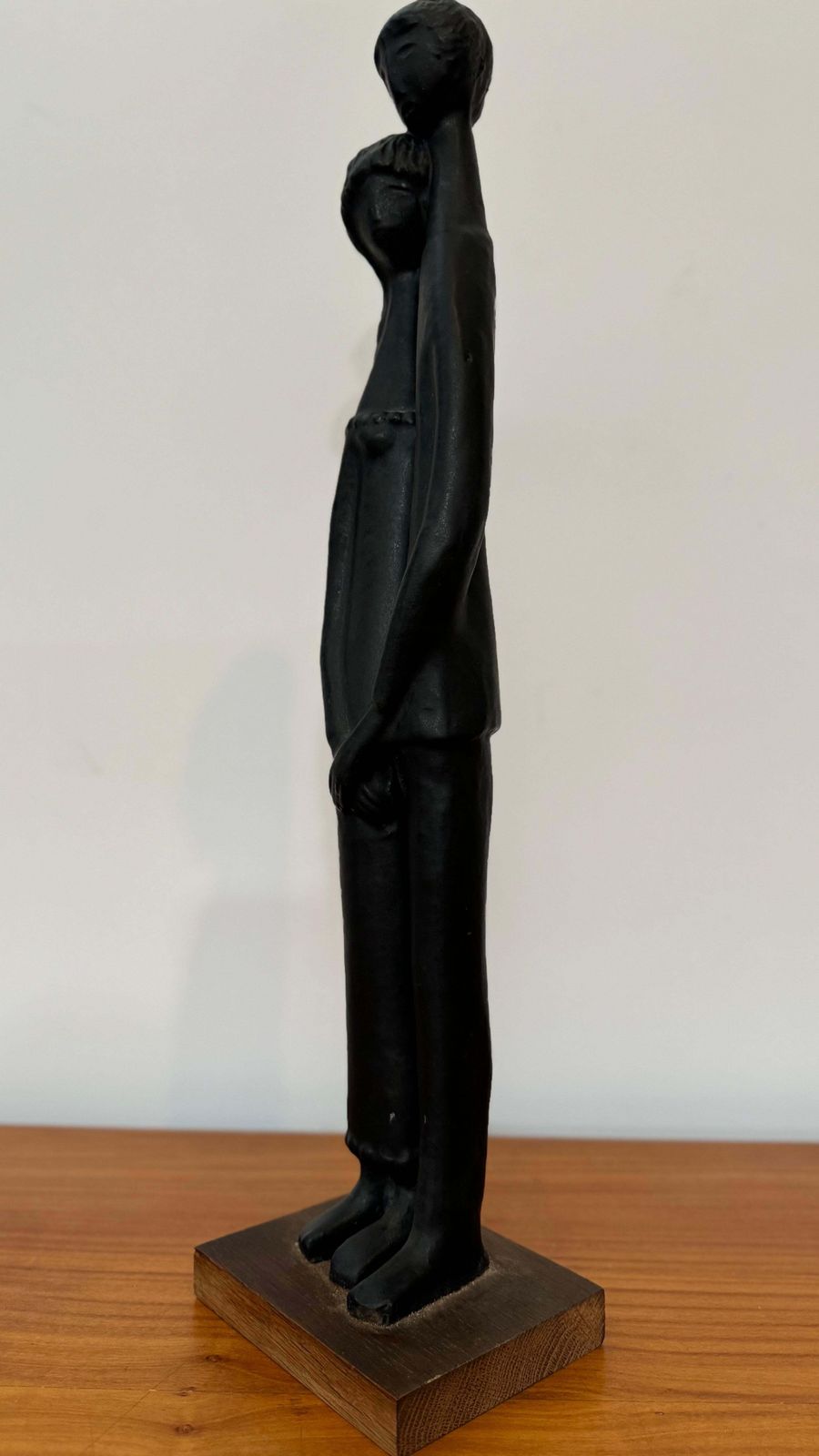 photo furniture Black Glazed Sculpture Ceramic By Elie Van Damme, Belgium, 1960s