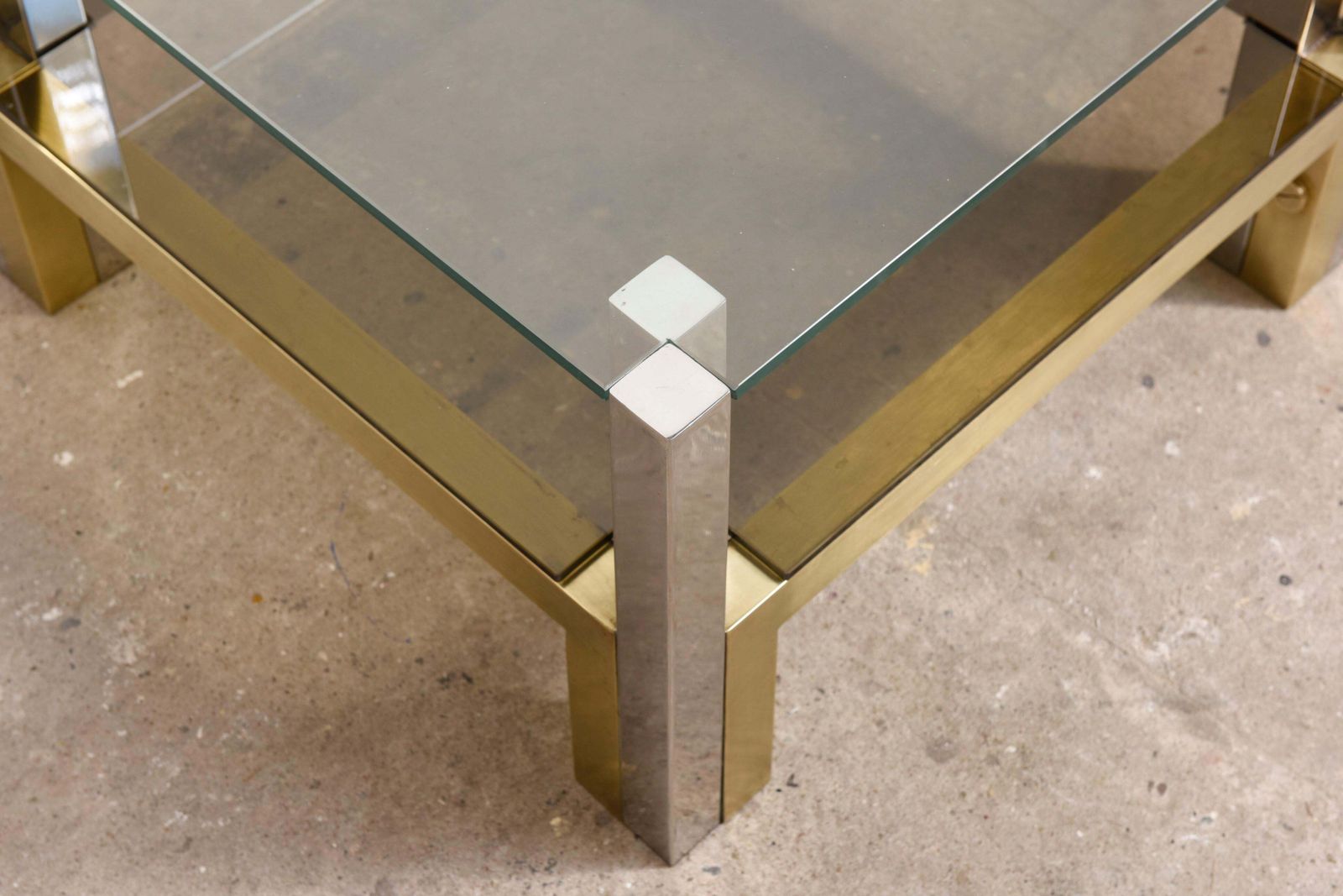 Brass Coffee Table By Alfredo Freda For Cittone Oggi, 1970s, Italy photo Furniture