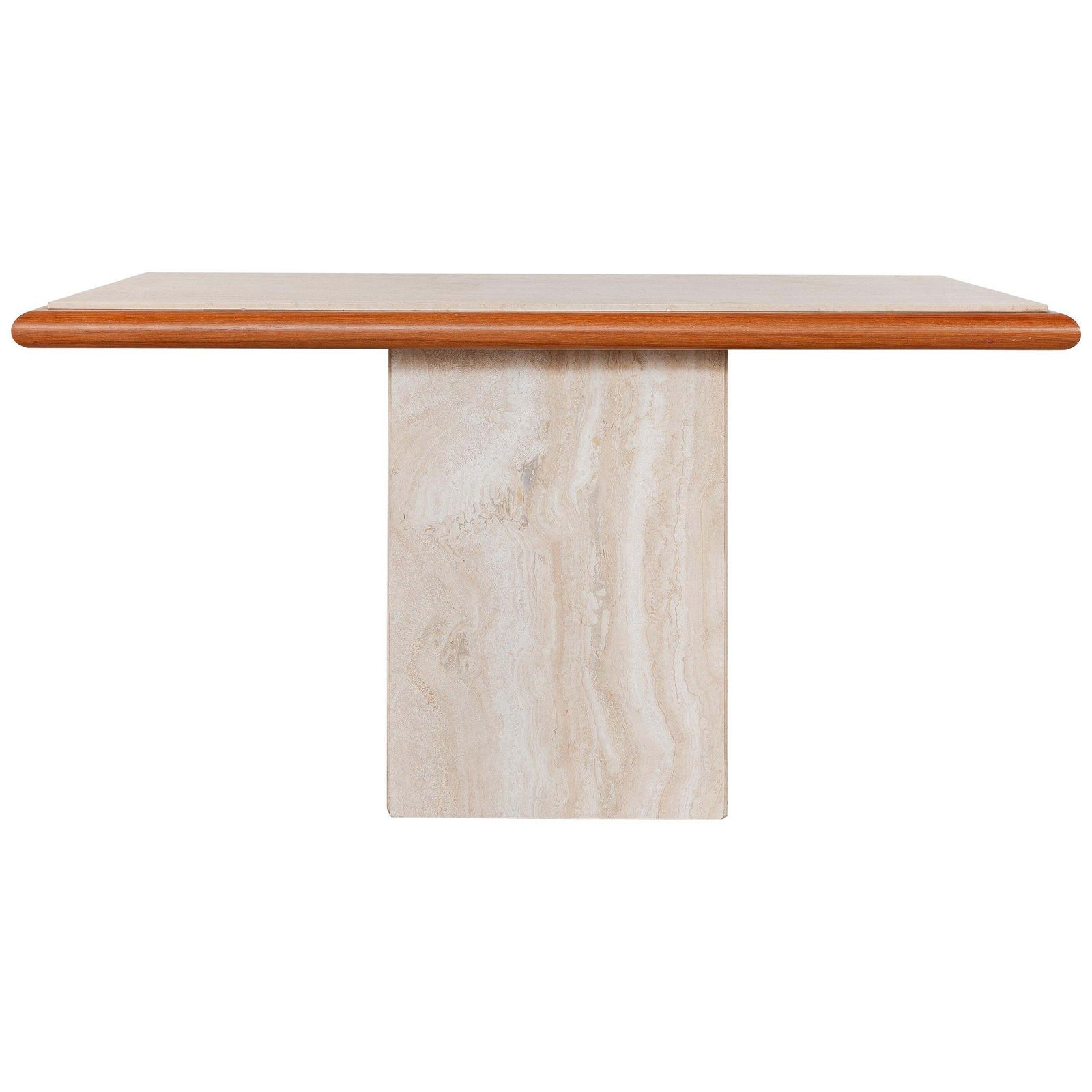 Travertine Console Table, Italy 1970s