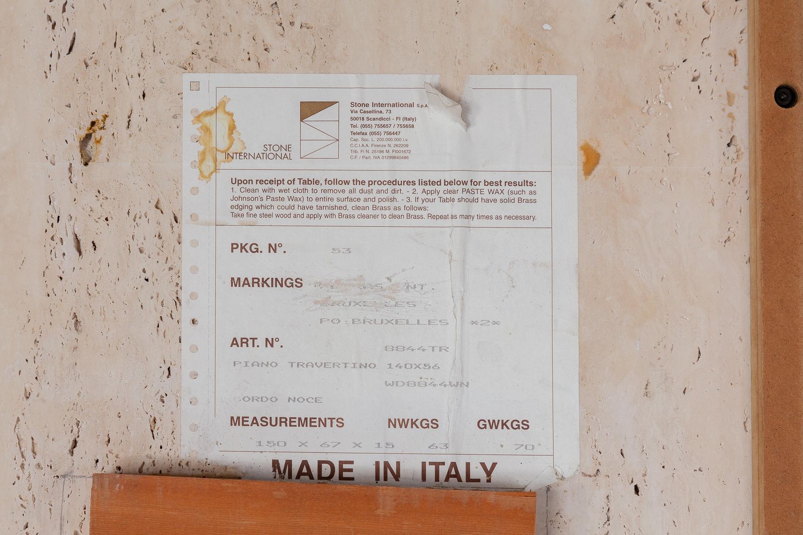 Travertine Console Table, Italy 1970s photo buy