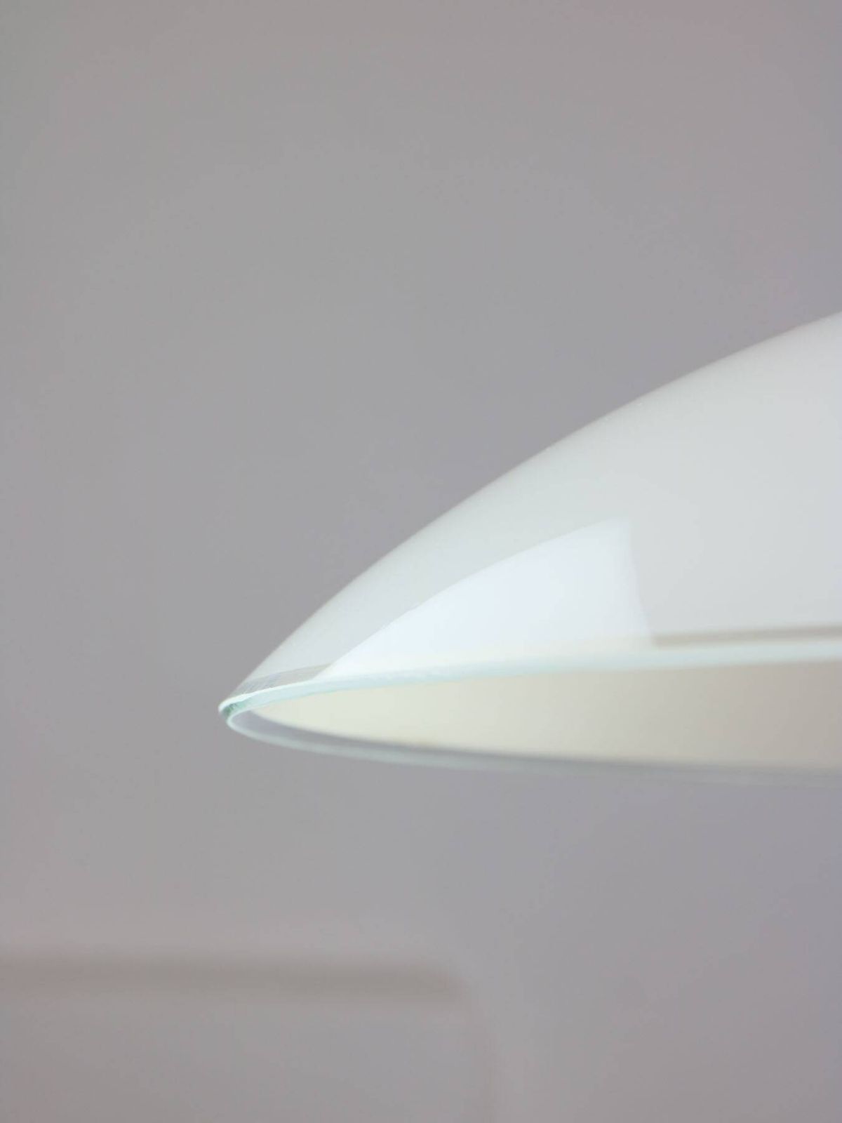 photo vinterior Mid Century Italian Saucer Glass And Brass Pendant Lamp