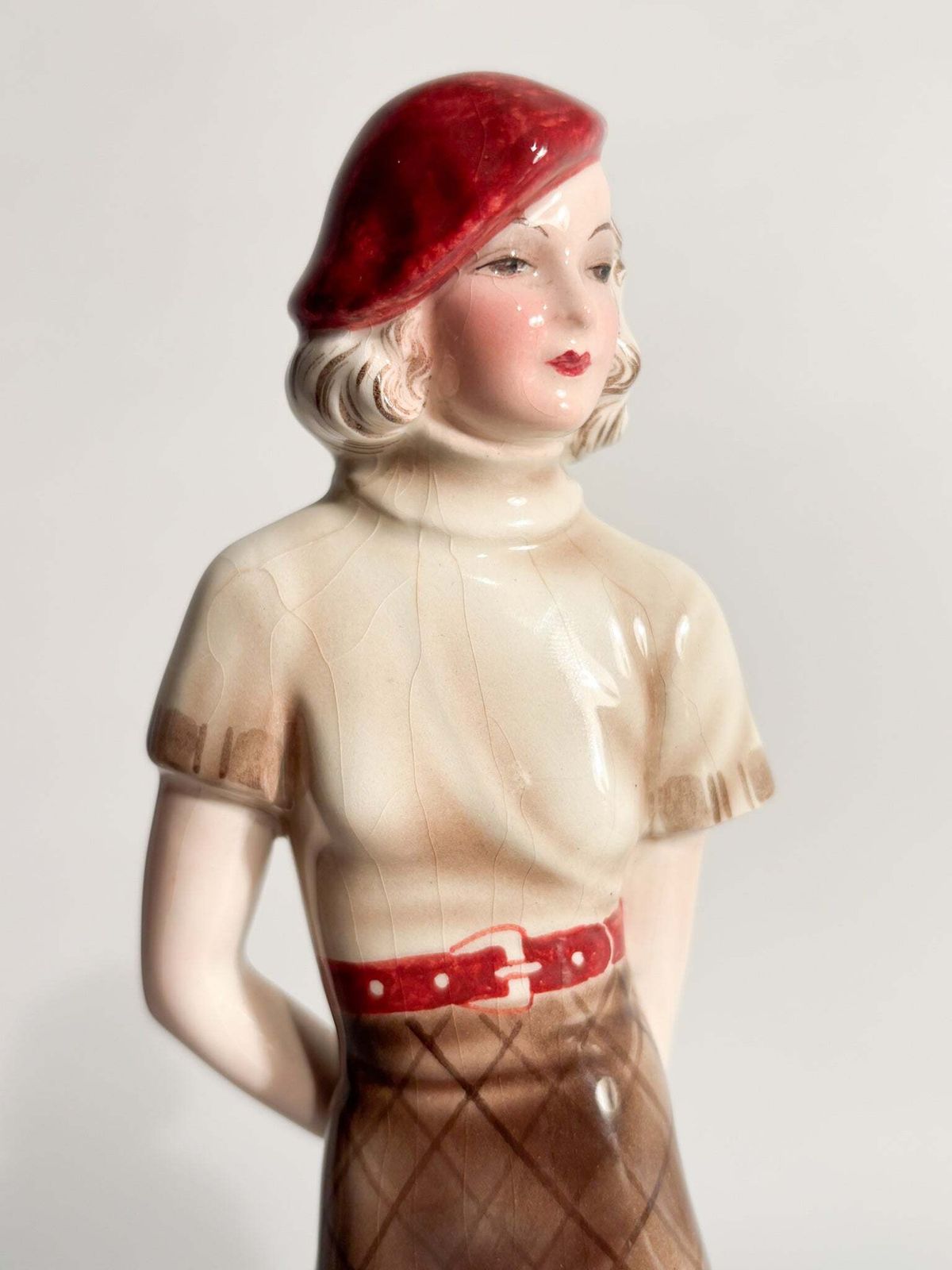 Goldscheider Ceramic Figurine Of A Tennis Player By Stefan Dakon From The 1930s photo buy