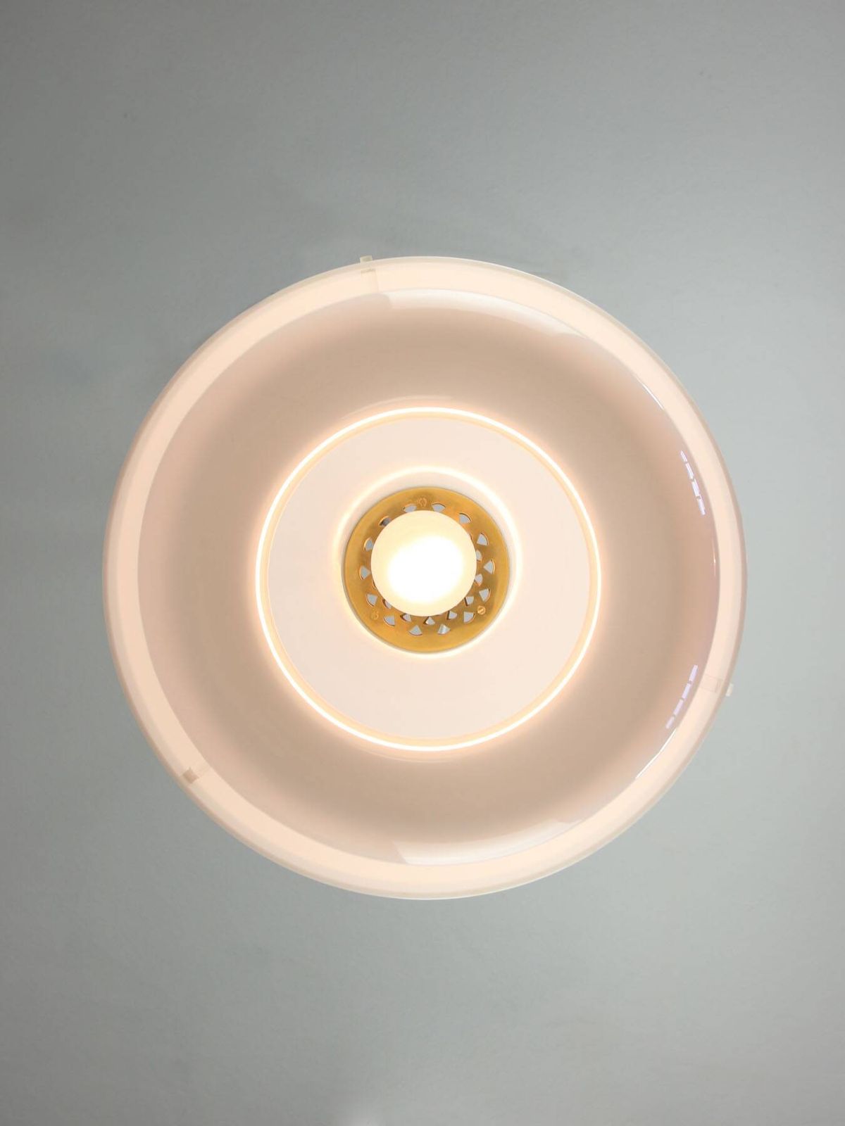 Page 1 Of 19 Italian White Medusa Pendant Brass Edition By Luigi Massoni For Guzzini, 1970s photo buy