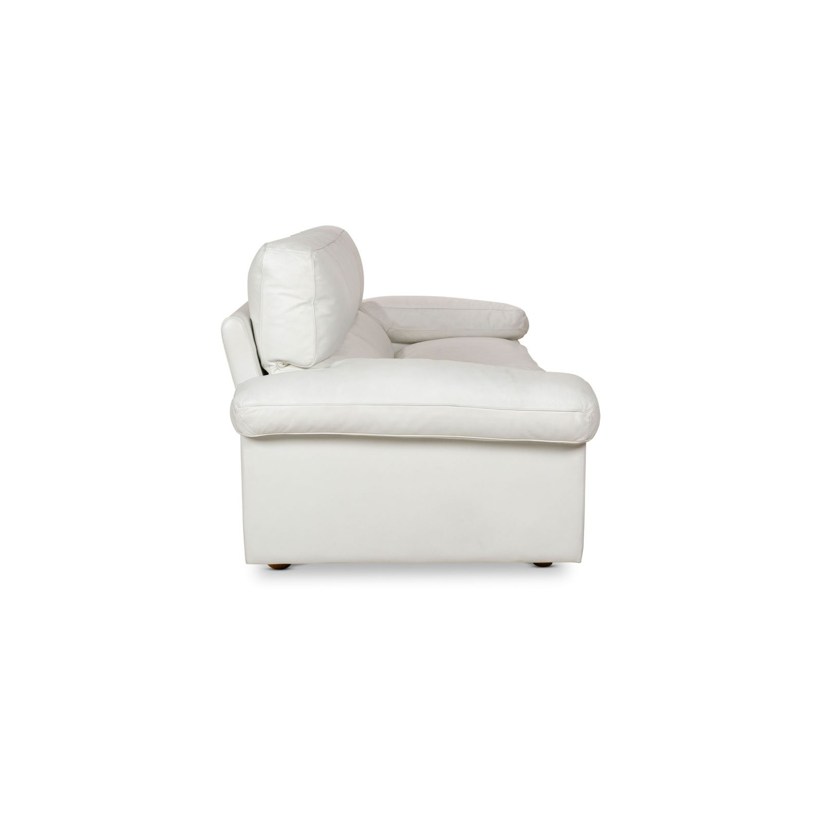 photo furniture Canapé 2 places Poltrona Frau Petronio en cuir blanc