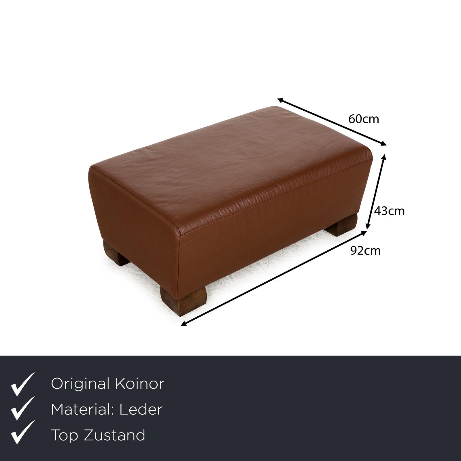 Tabouret Koinor Volare en cuir brun photo furniture